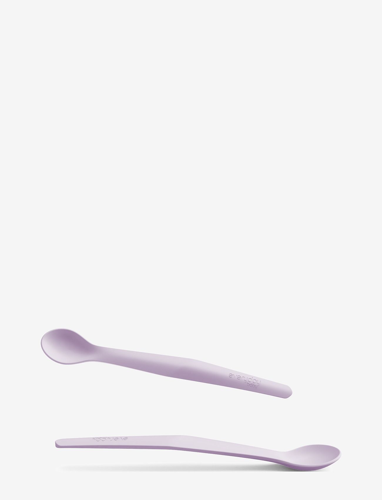 Everyday Baby - Silicone Baby Spoon Light Lavender - dinner sets - light lavender - 2