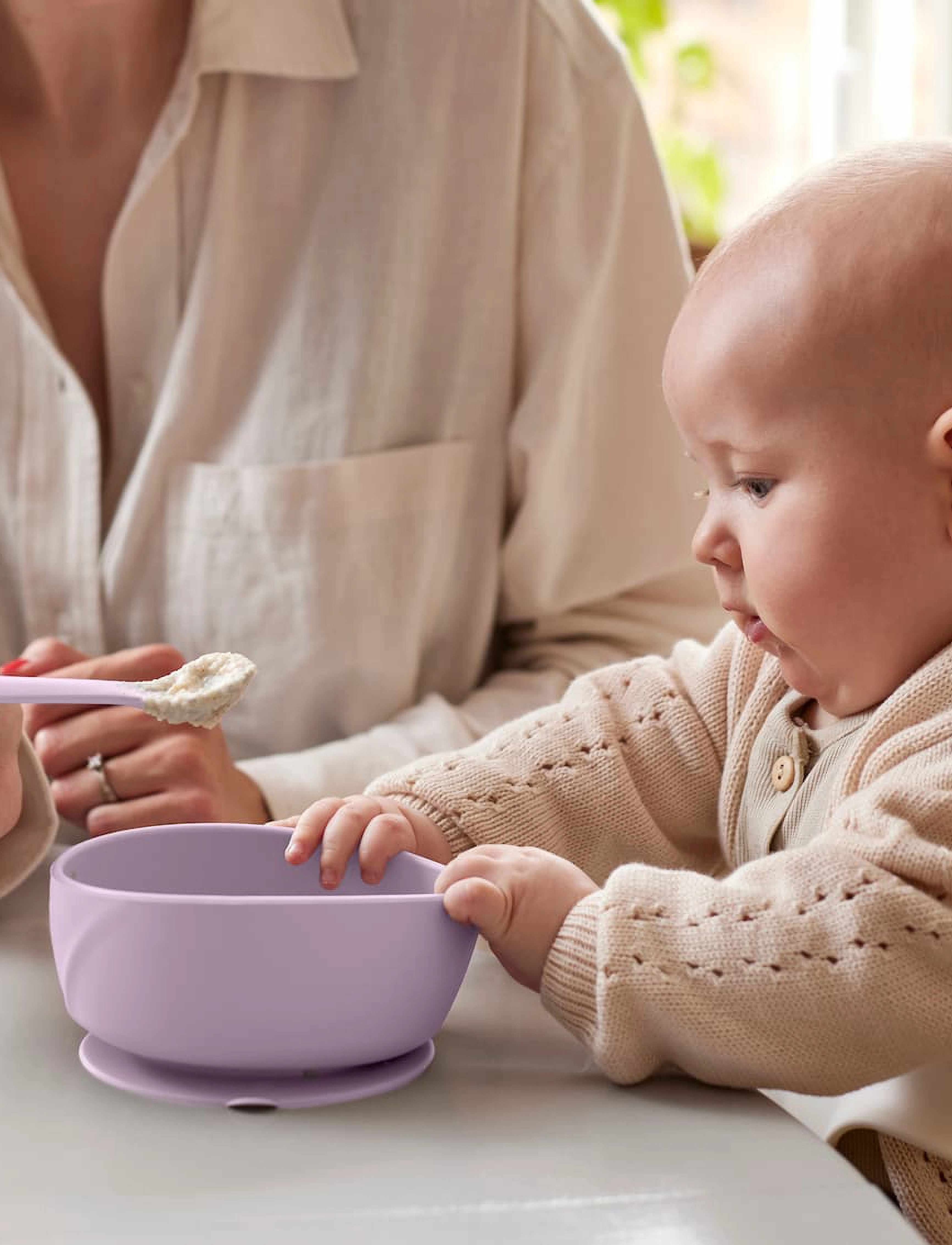 Everyday Baby Silicone Suction Bowl Light Lavender, One Size, Purple, Tallerkener Og Skåle > Skåle, Børn