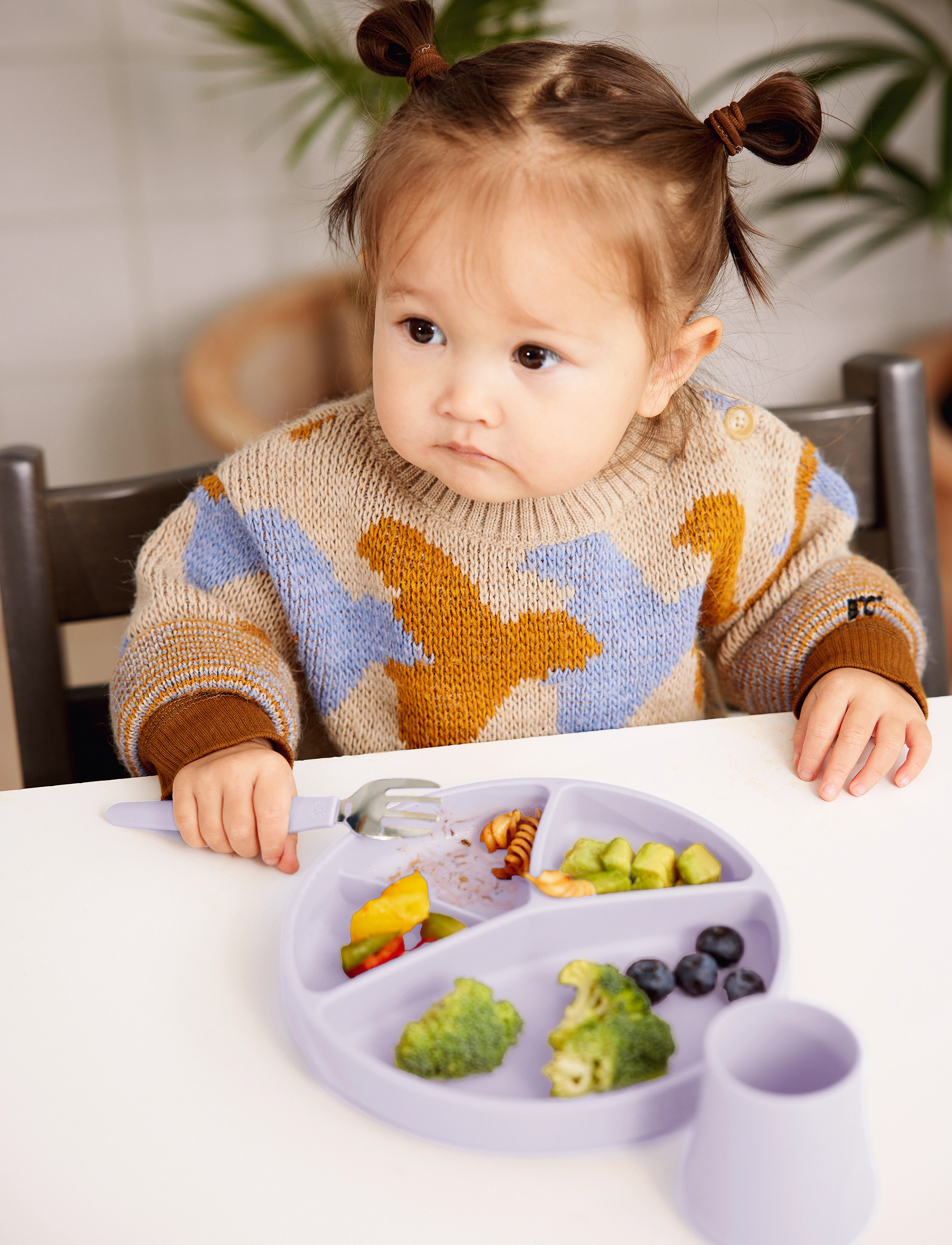 Everyday Baby - Silicone Suction Plate Light Lavender - trauku komplekti - light lavender - 4