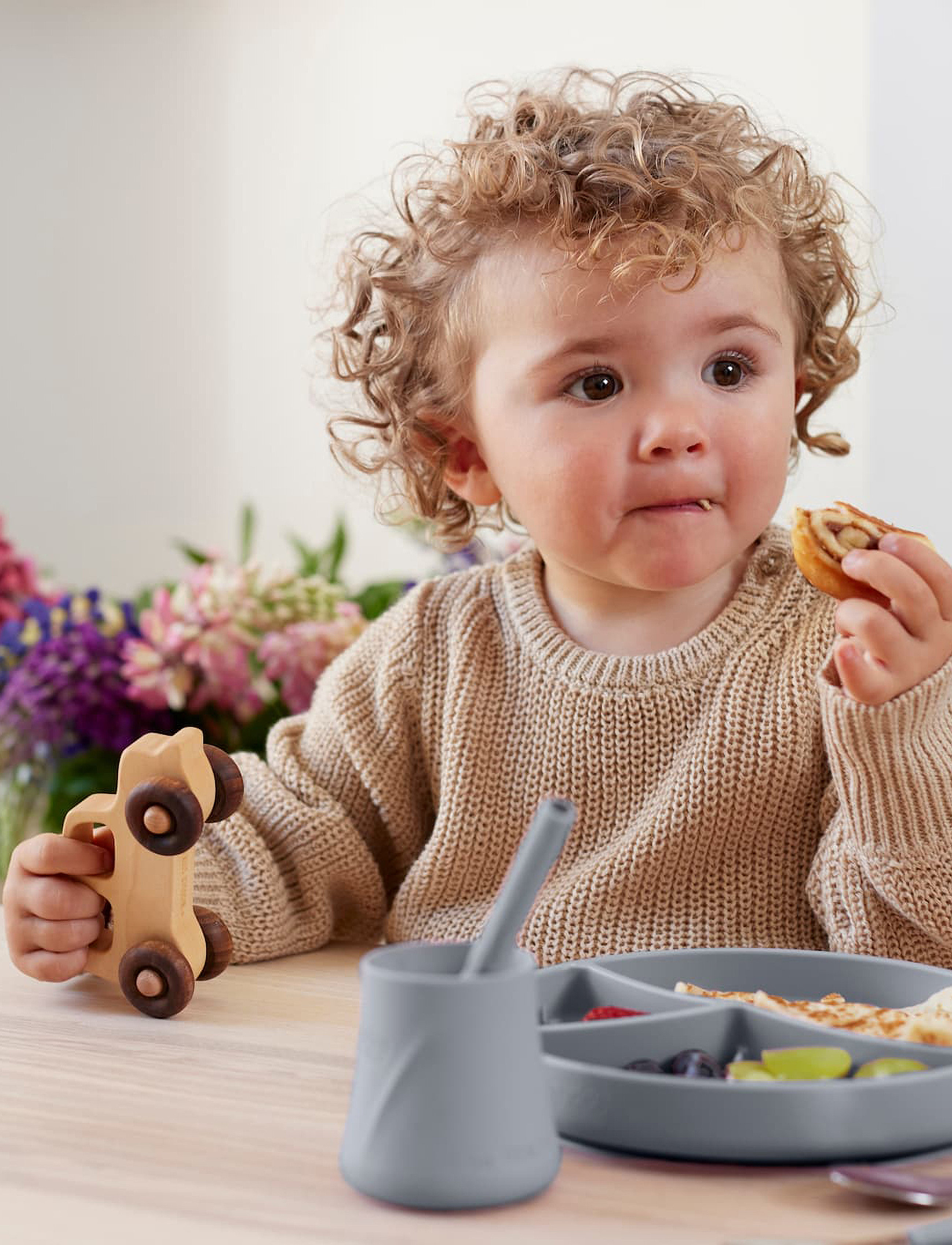 Everyday Baby - Silicone Suction Plate Quiet Grey - vaisselle - quiet grey - 3