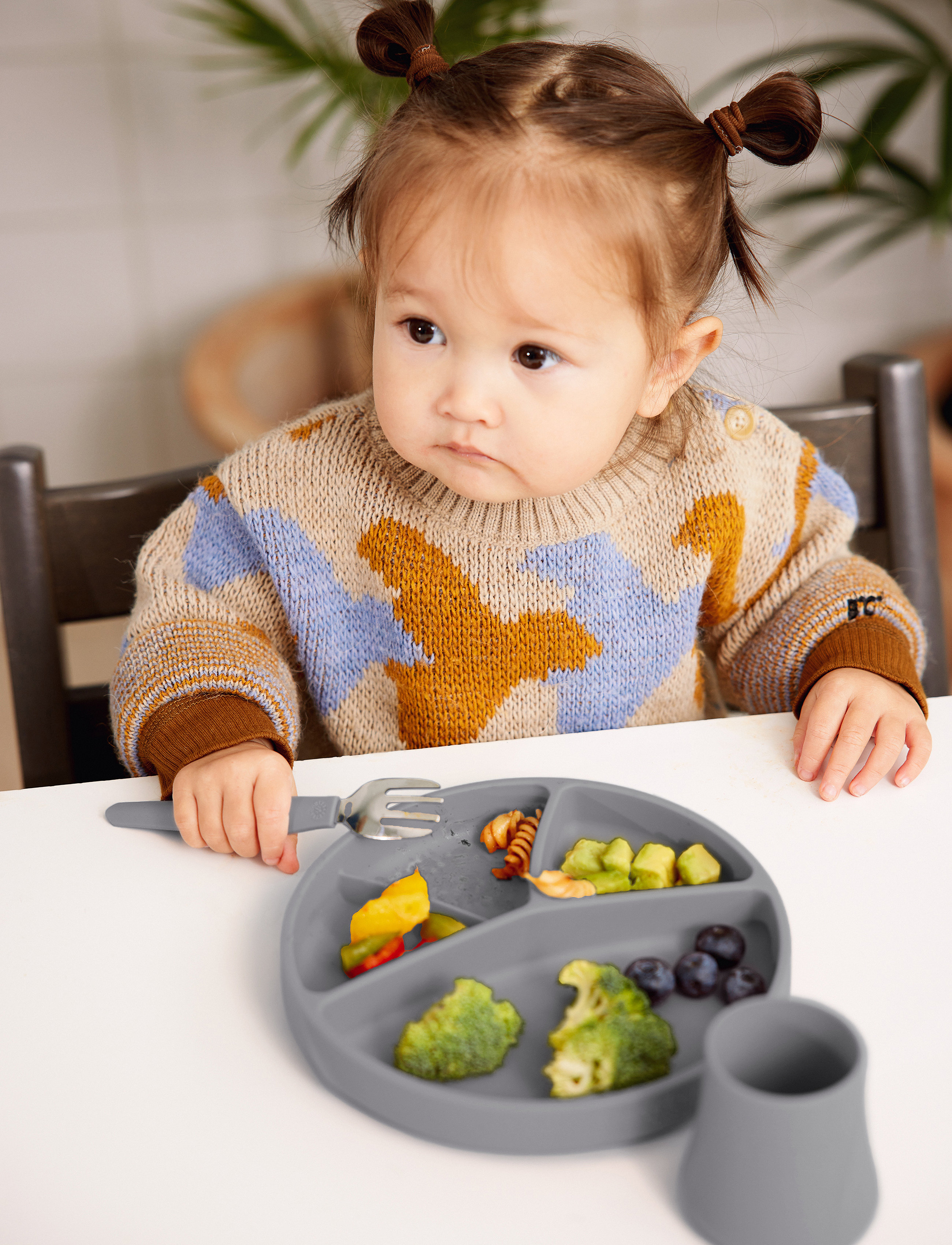 Everyday Baby - Silicone Suction Plate Quiet Grey - vaisselle - quiet grey - 4