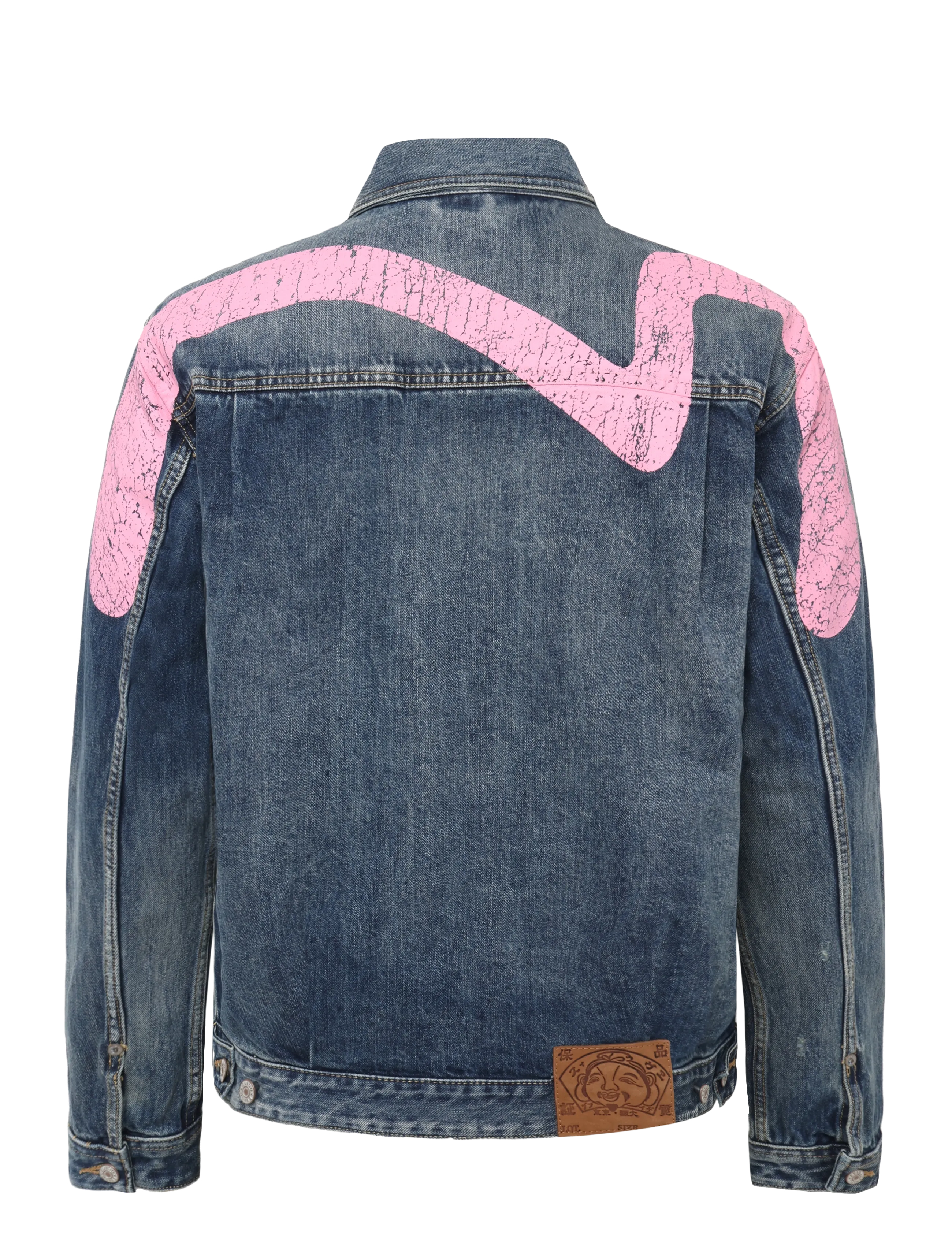 Evisu - EJ, PINK DAIKOKU DENIM JACKET - mid tone indigo - 1