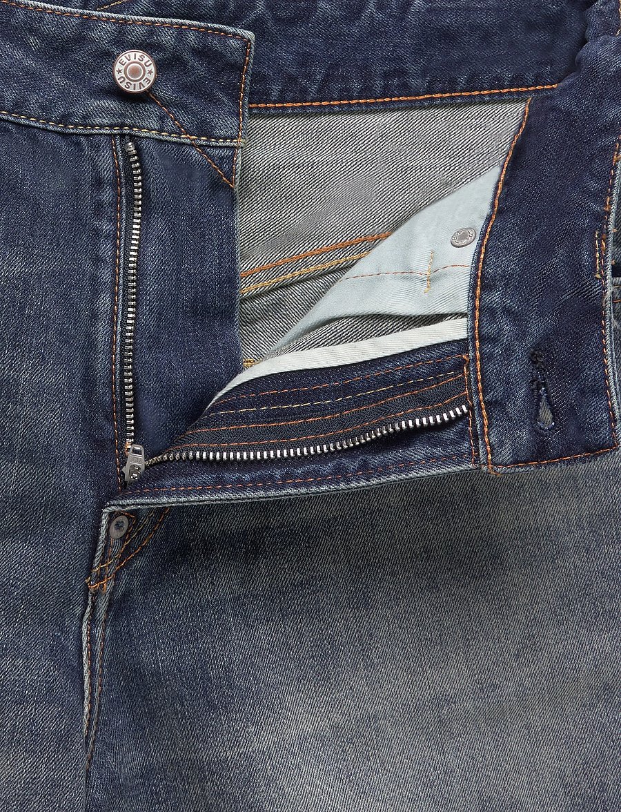 Evisu - EJ, PINK DAIKOKU RIPPED JEANS - normale jeans - mid tone indigo - 3