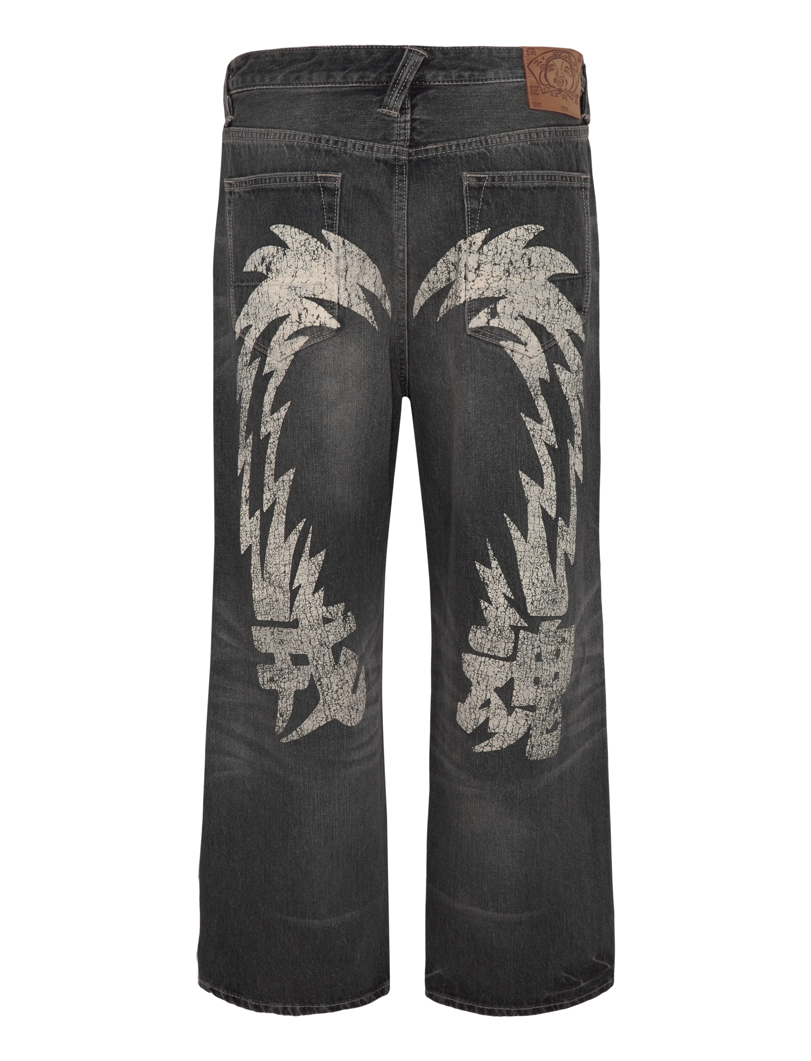 Evisu - EJ, ELECTRIC DAIKOKU JEANS - weite jeans - dark tone black denim - 1
