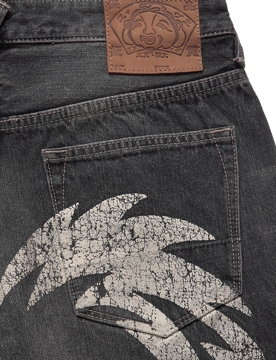 Evisu - EJ, ELECTRIC DAIKOKU JEANS - weite jeans - dark tone black denim - 4