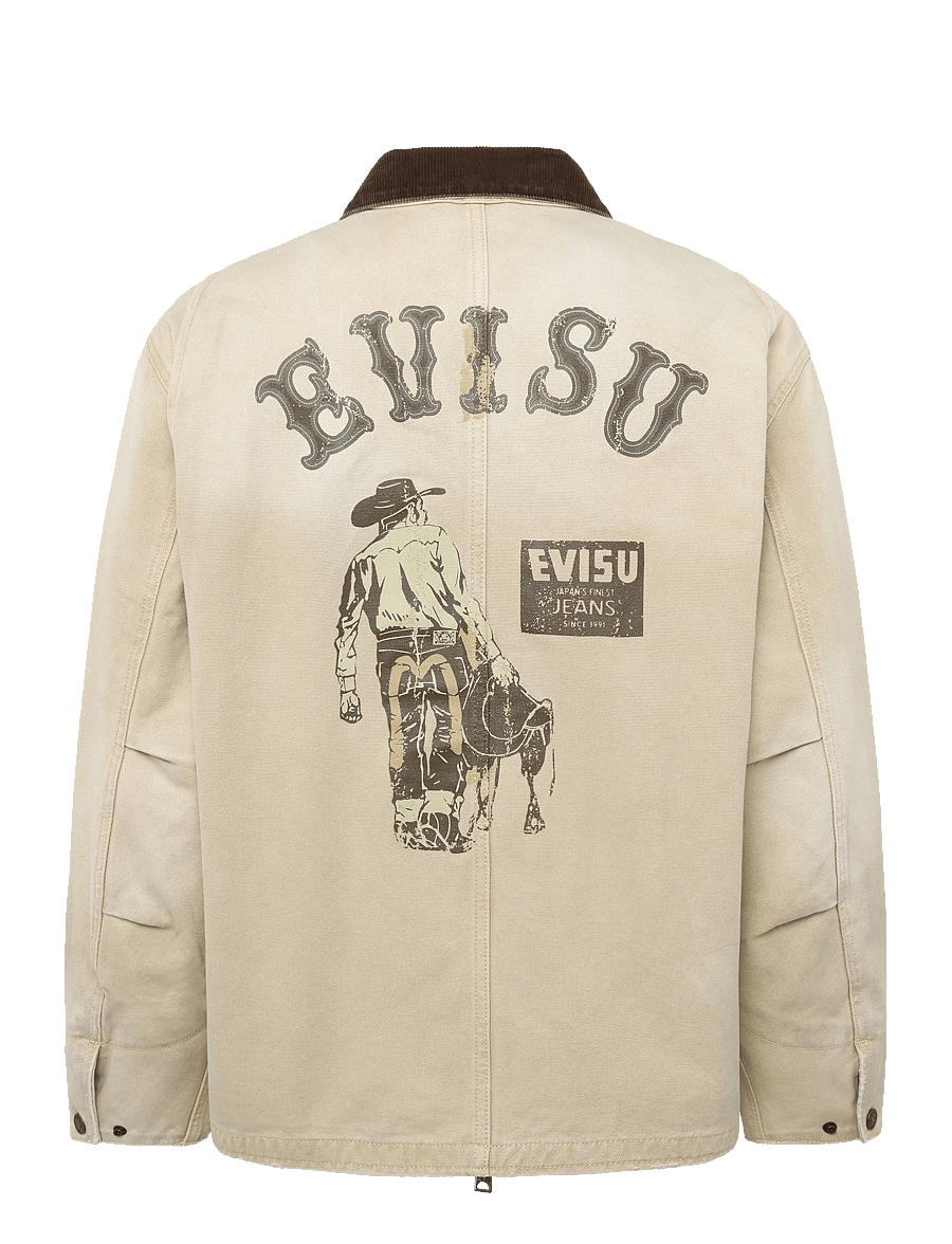 Evisu - EJ, VINTAGE CANVAS COVERALL JACKET - herbstjacken - beige - 1