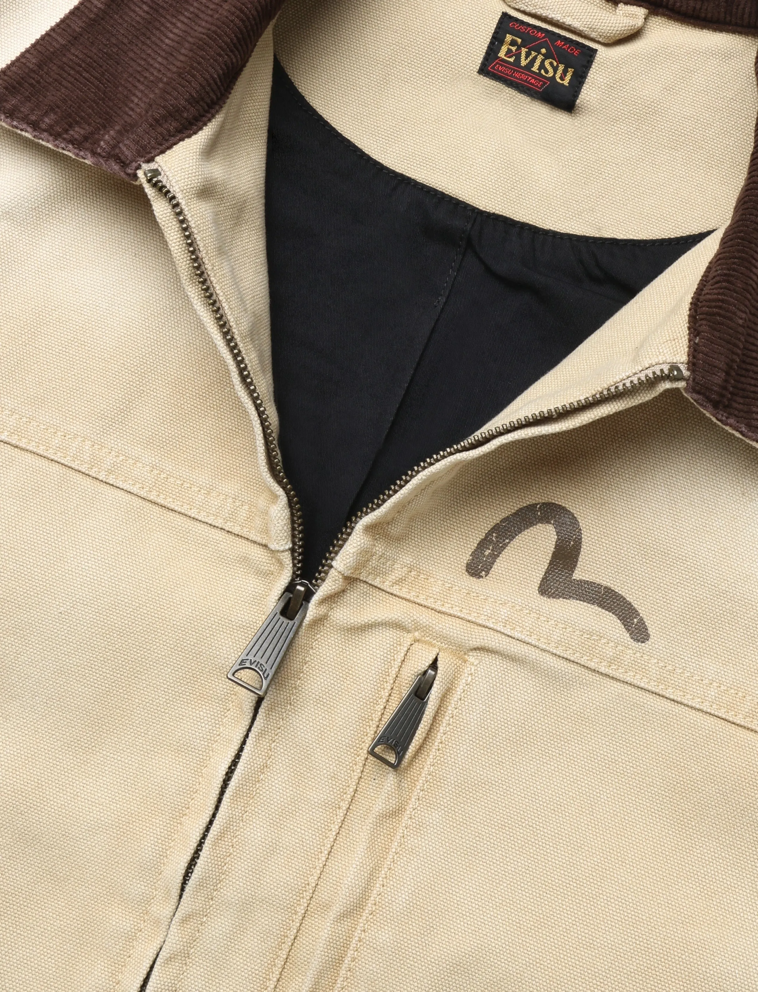 Evisu - EJ, VINTAGE CANVAS COVERALL JACKET - herbstjacken - beige - 2