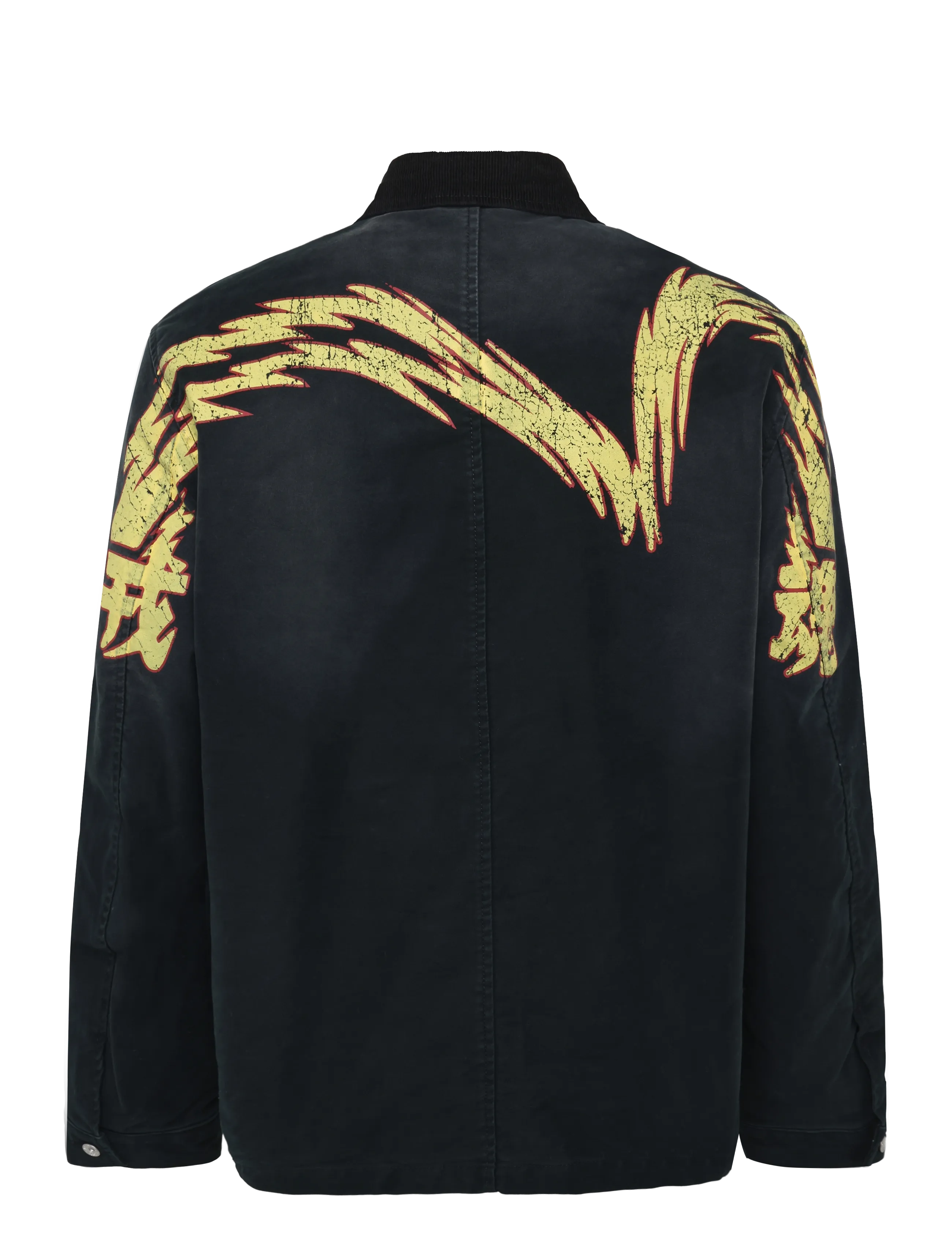 Evisu - EJ, VINTAGE WASHED DAICOCK CHORE JACKET - herbstjacken - black - 1
