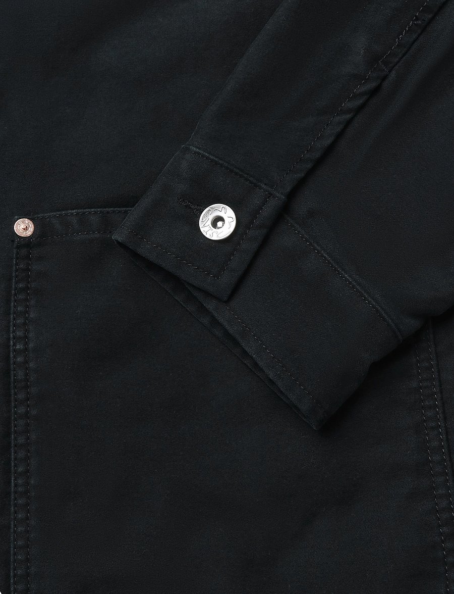Evisu - EJ, VINTAGE WASHED DAICOCK CHORE JACKET - herbstjacken - black - 3