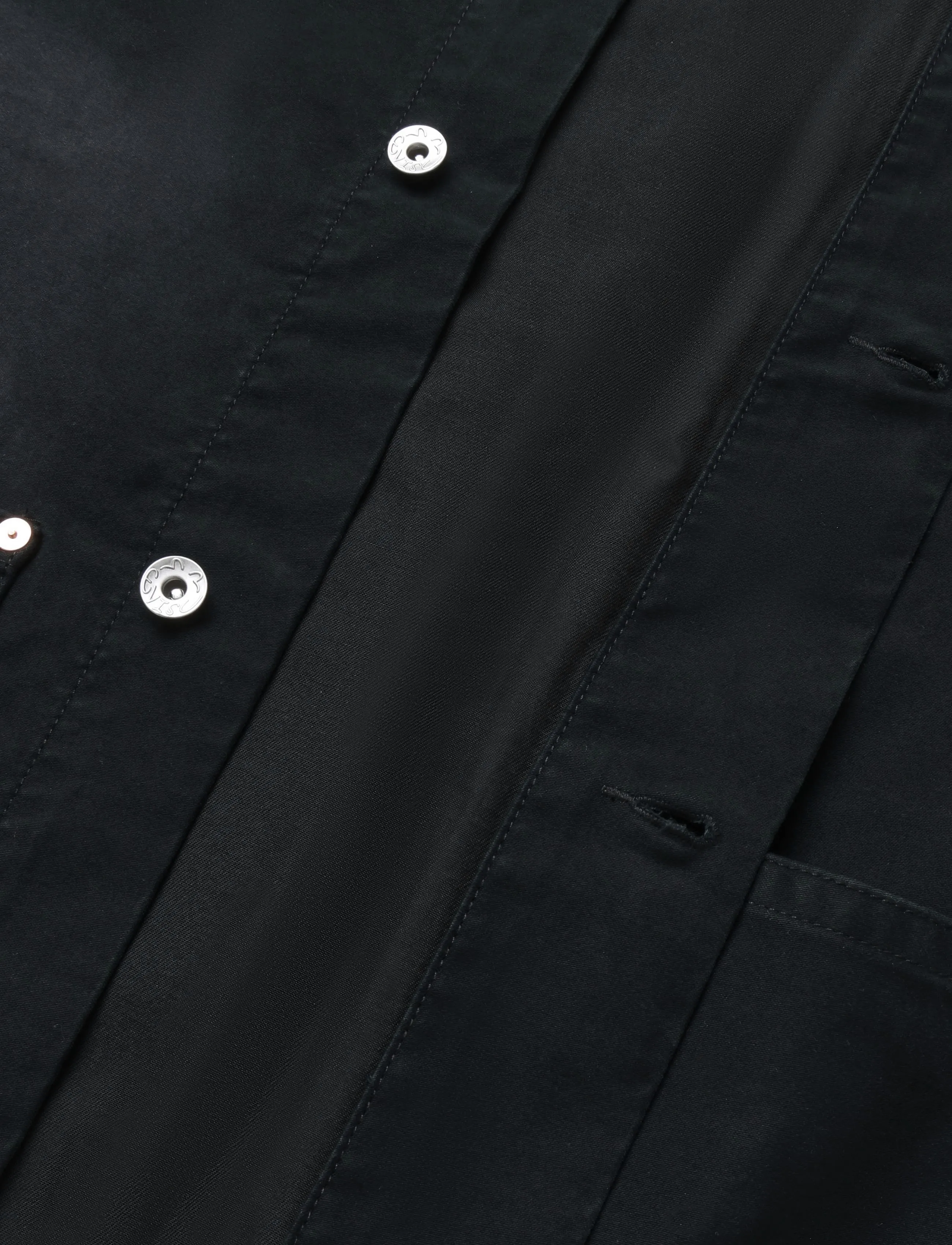 Evisu - EJ, VINTAGE WASHED DAICOCK CHORE JACKET - herbstjacken - black - 4