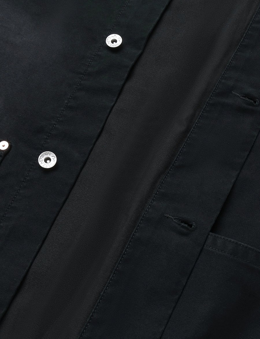 Evisu - EJ, VINTAGE WASHED DAICOCK CHORE JACKET - herbstjacken - black - 4