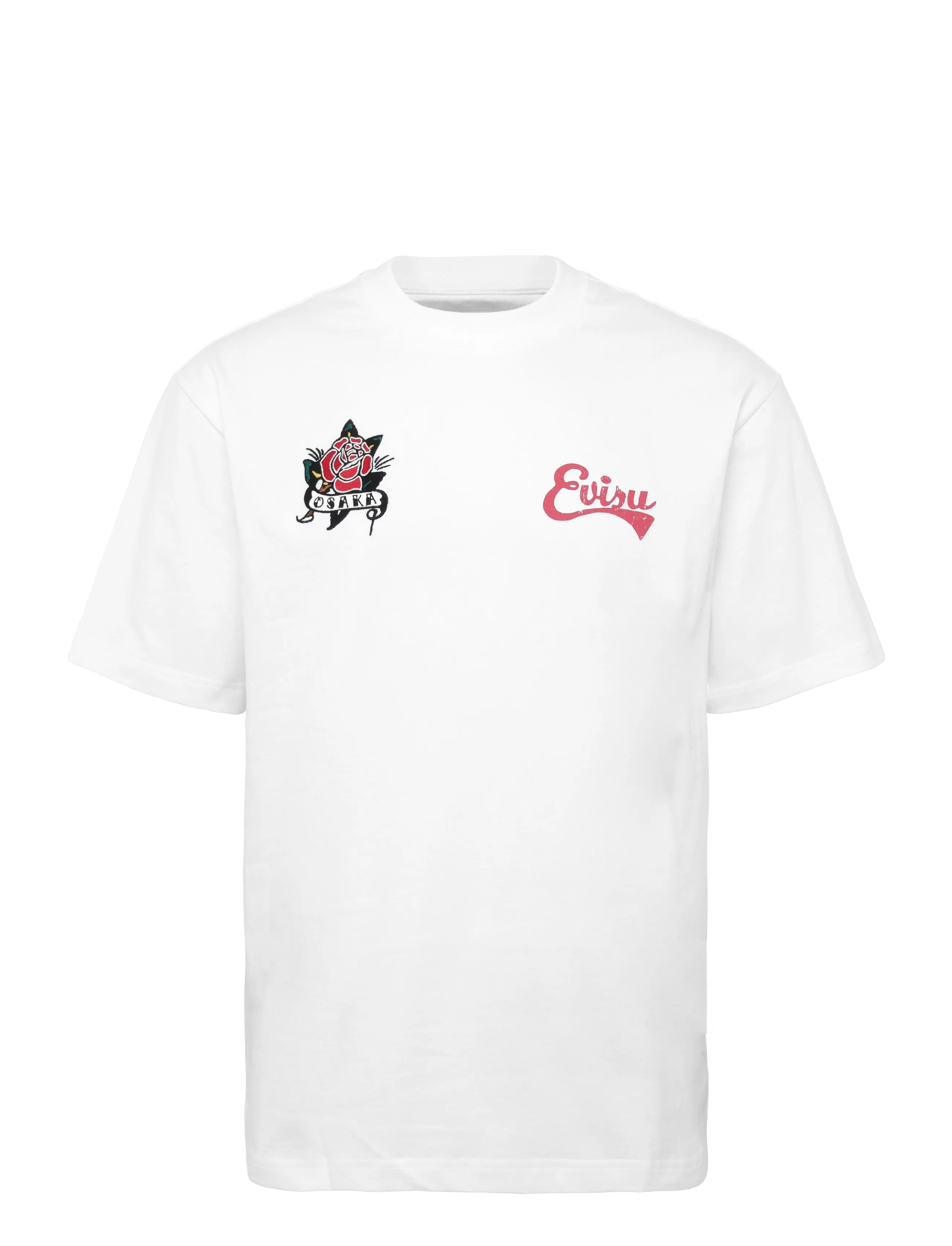 Evisu EJ, OSAKA ROSE TEE - T-Shirts - WHITE / white