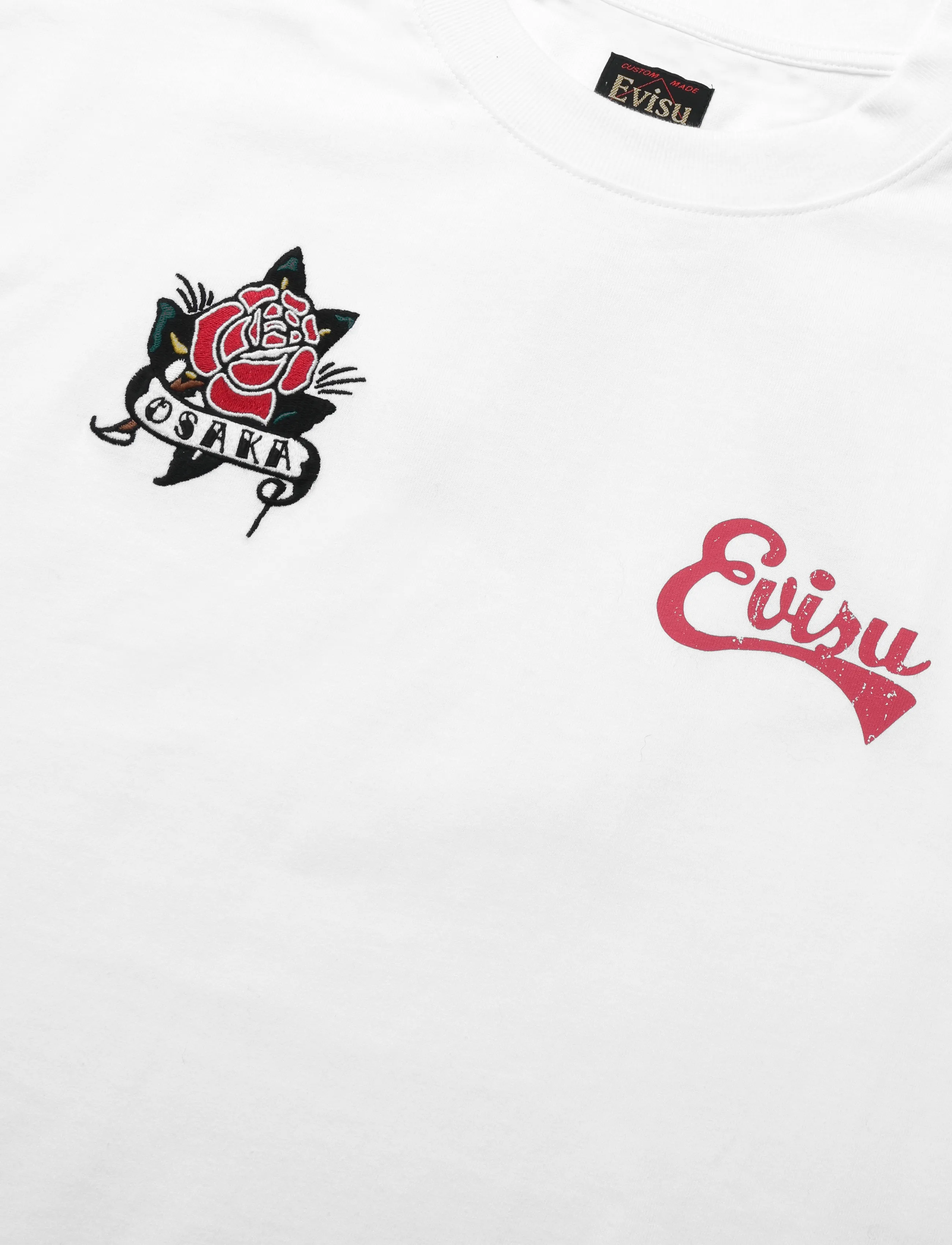 Evisu - EJ, OSAKA ROSE TEE - kurzärmelige t-shirts - white - 2