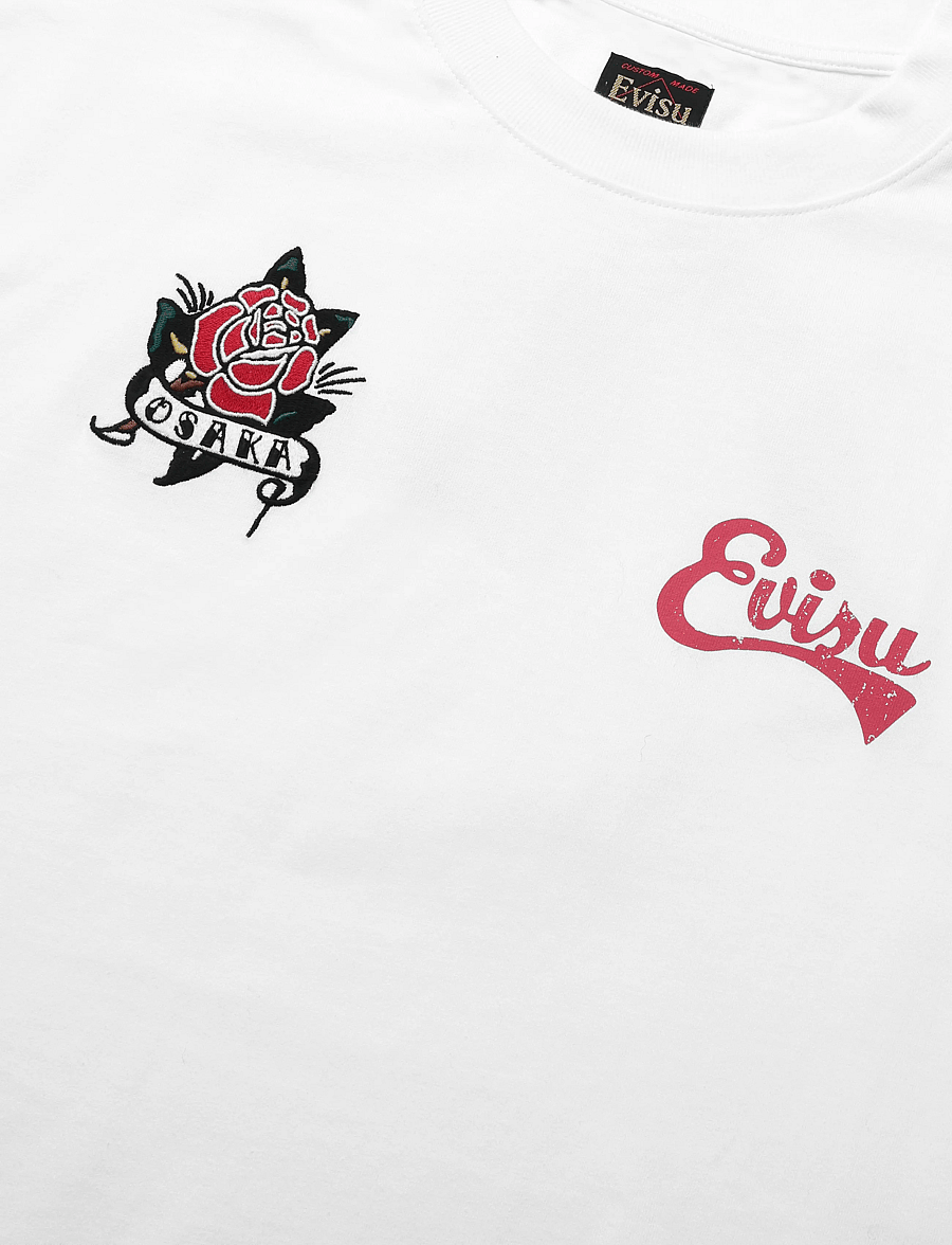 Evisu - EJ, OSAKA ROSE TEE - kurzärmelige t-shirts - white - 2