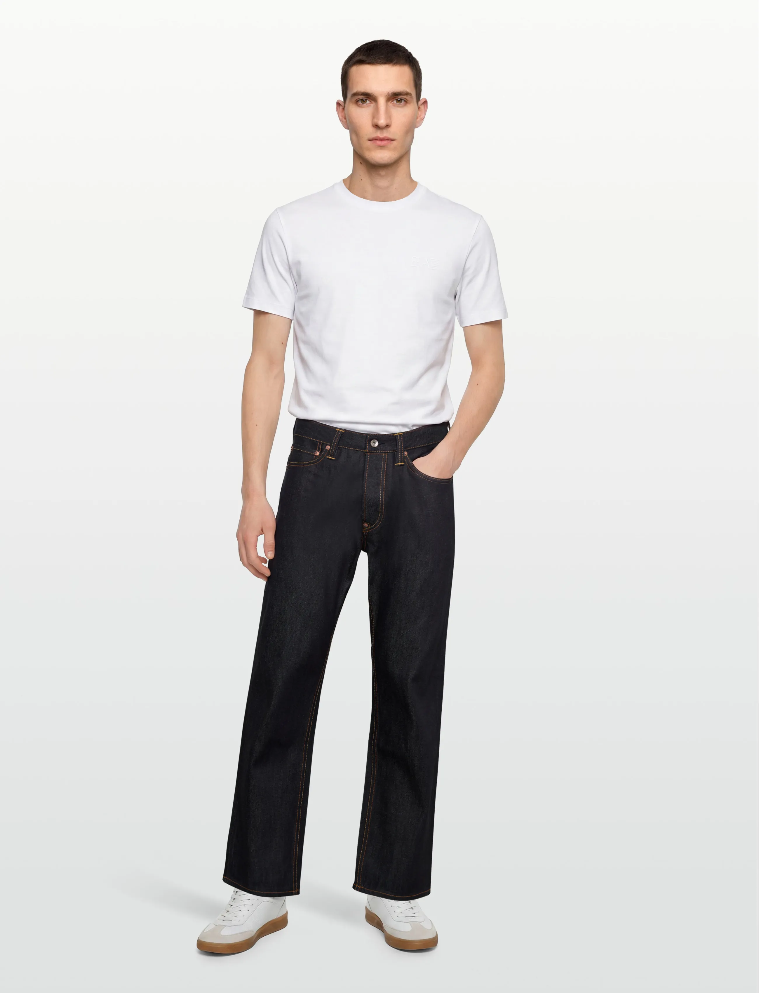 Evisu Ht, White Seagull Printed Pocket Jeans, 28, Marineblau - Regular, Männerswear