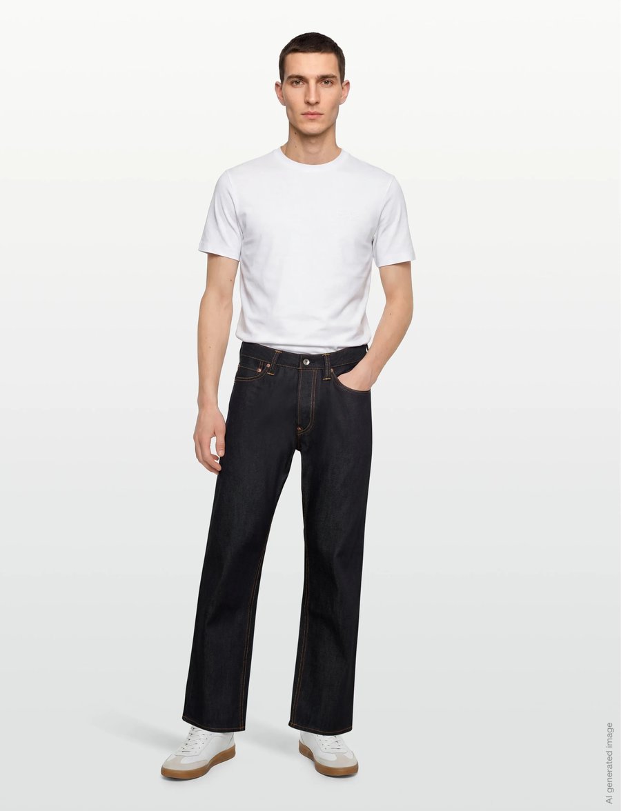 Evisu - WHITE SEAGULL PRINTED POCKET JEANS - regular jeans - raw indigo - 0