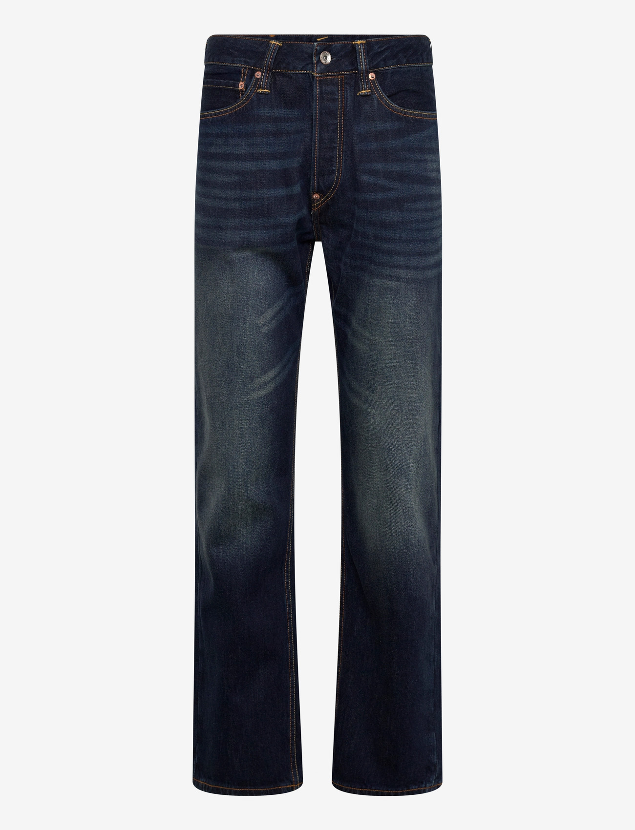 Evisu - ECRU SEAGULL PRINTED POCKET JEANS - regular jeans - raw indigo - 0