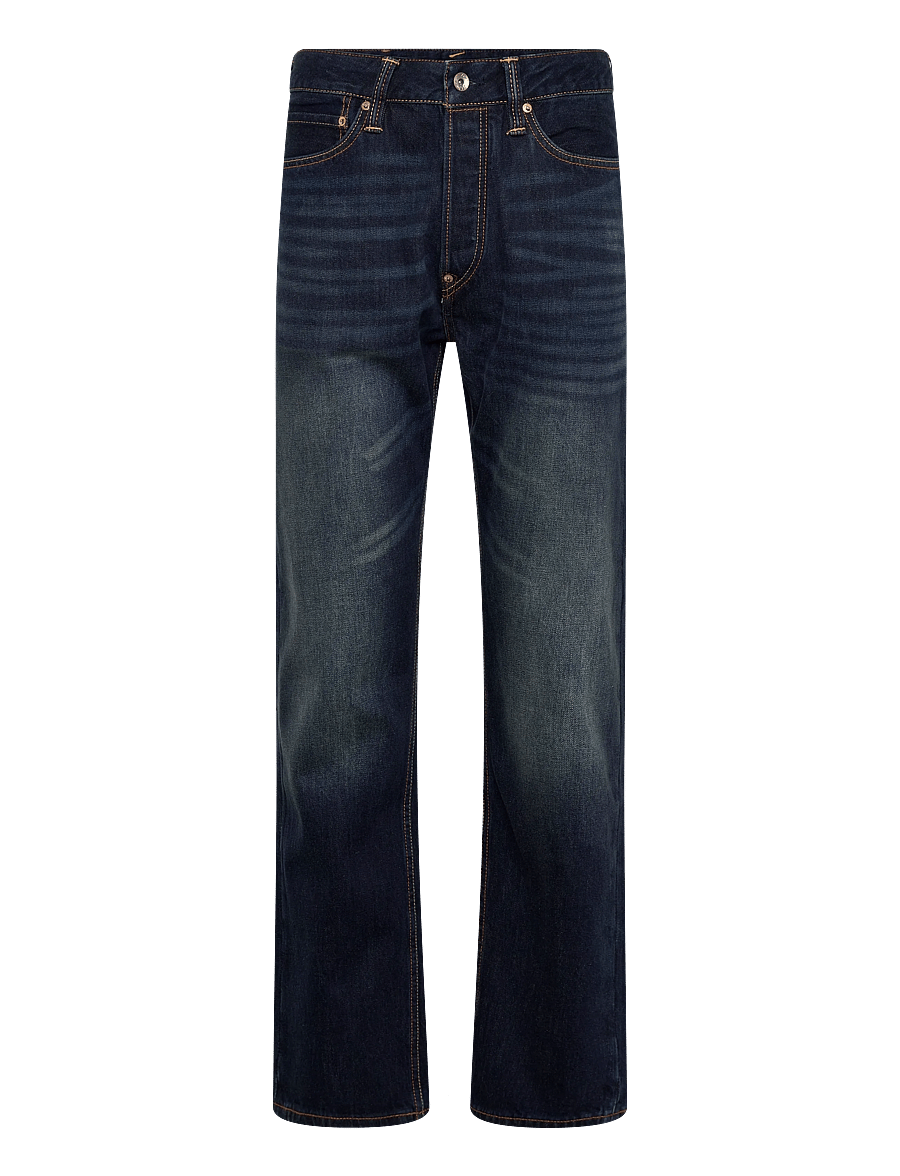 Evisu - ECRU SEAGULL PRINTED POCKET JEANS - suorat farkut - raw indigo - 1