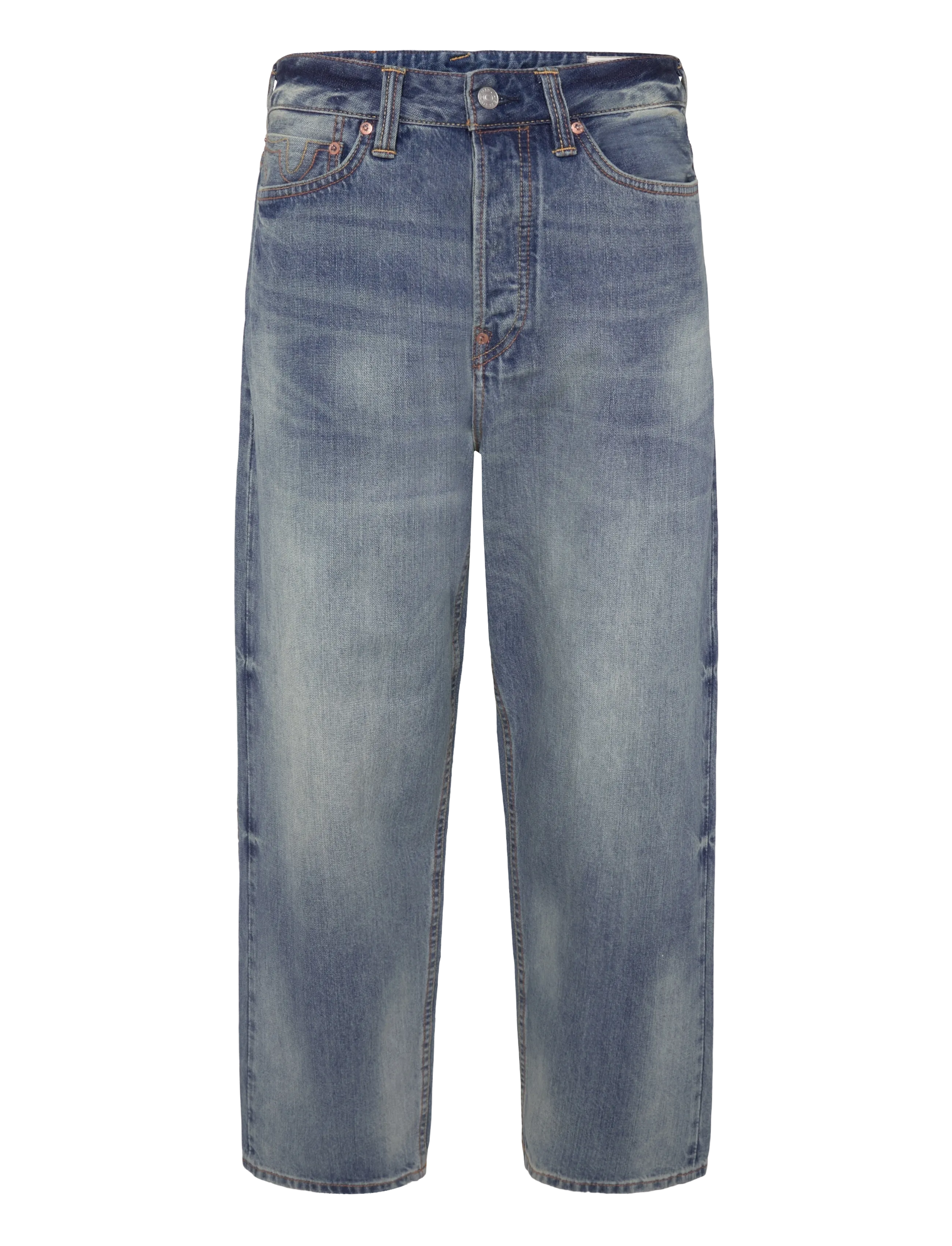 Evisu HT, ECRU DAICOCK PRINTED JEANS - Kleidung - MID TONE INDIGO / blue