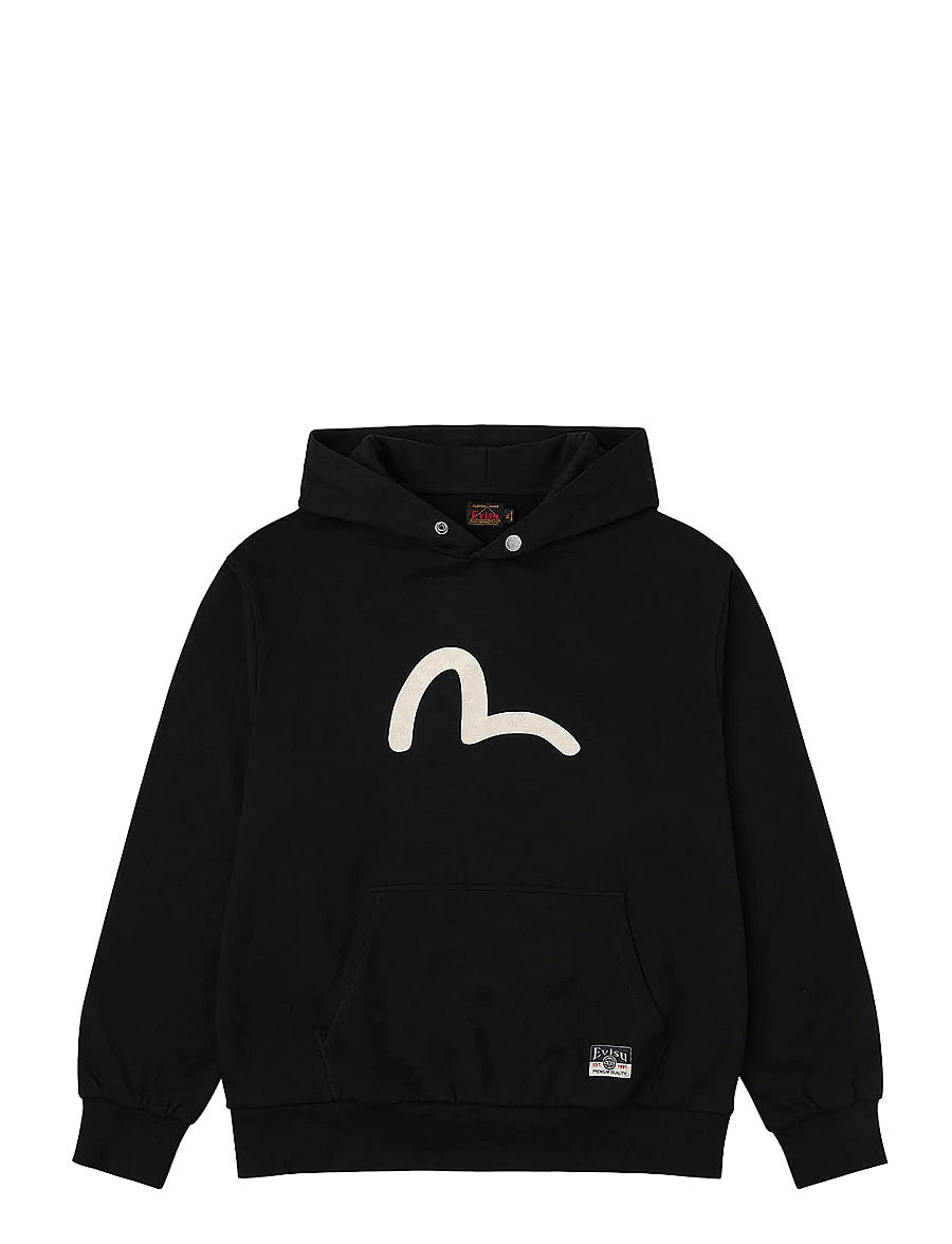 Evisu - HT, SEAGUALL PRINTED HOODIE - hættetrøjer - black - 1