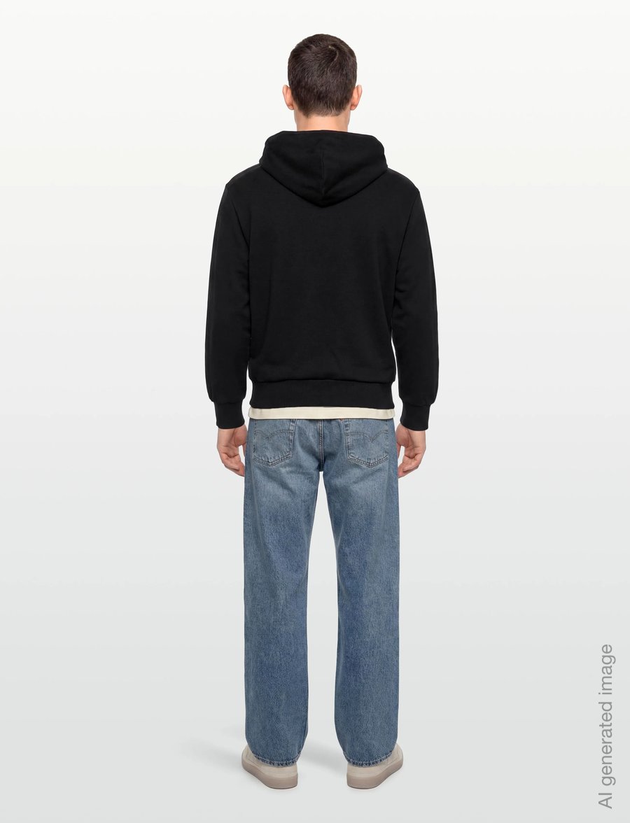 Evisu - HT, SEAGUALL PRINTED HOODIE - hættetrøjer - black - 4