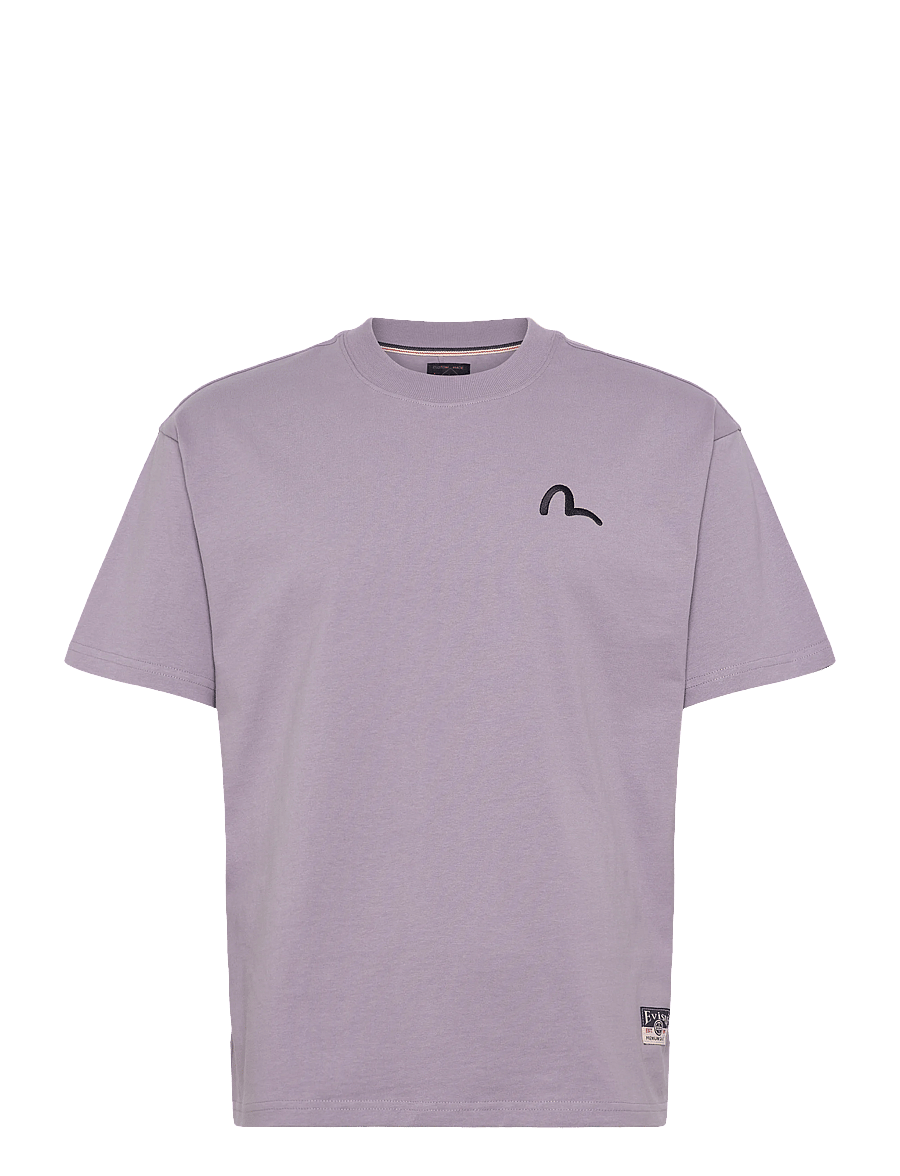 Evisu - HT, SEAGULL EMB. SS TEE - short-sleeved t-shirts - dusty purple - 0