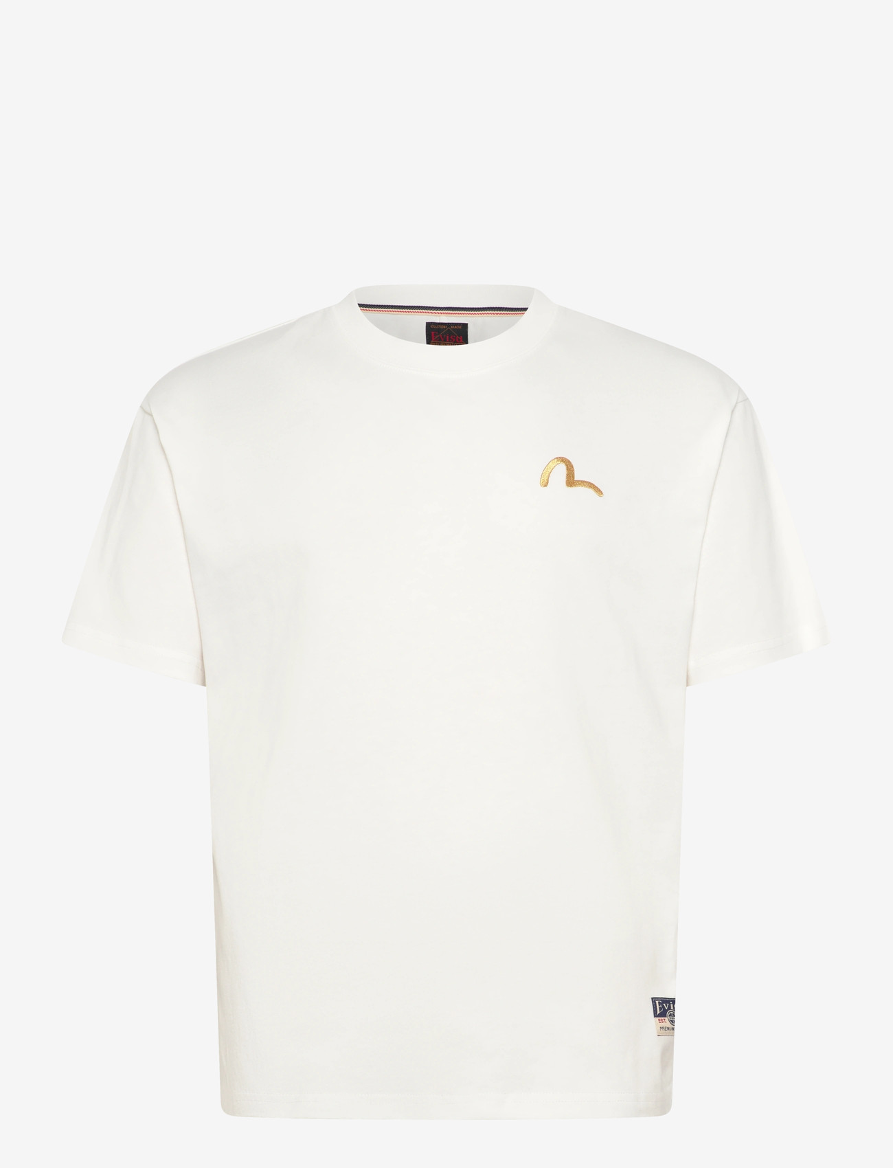 Evisu - SEAGULL EMB. SS TEE - kortærmede t-shirts - off white - 0