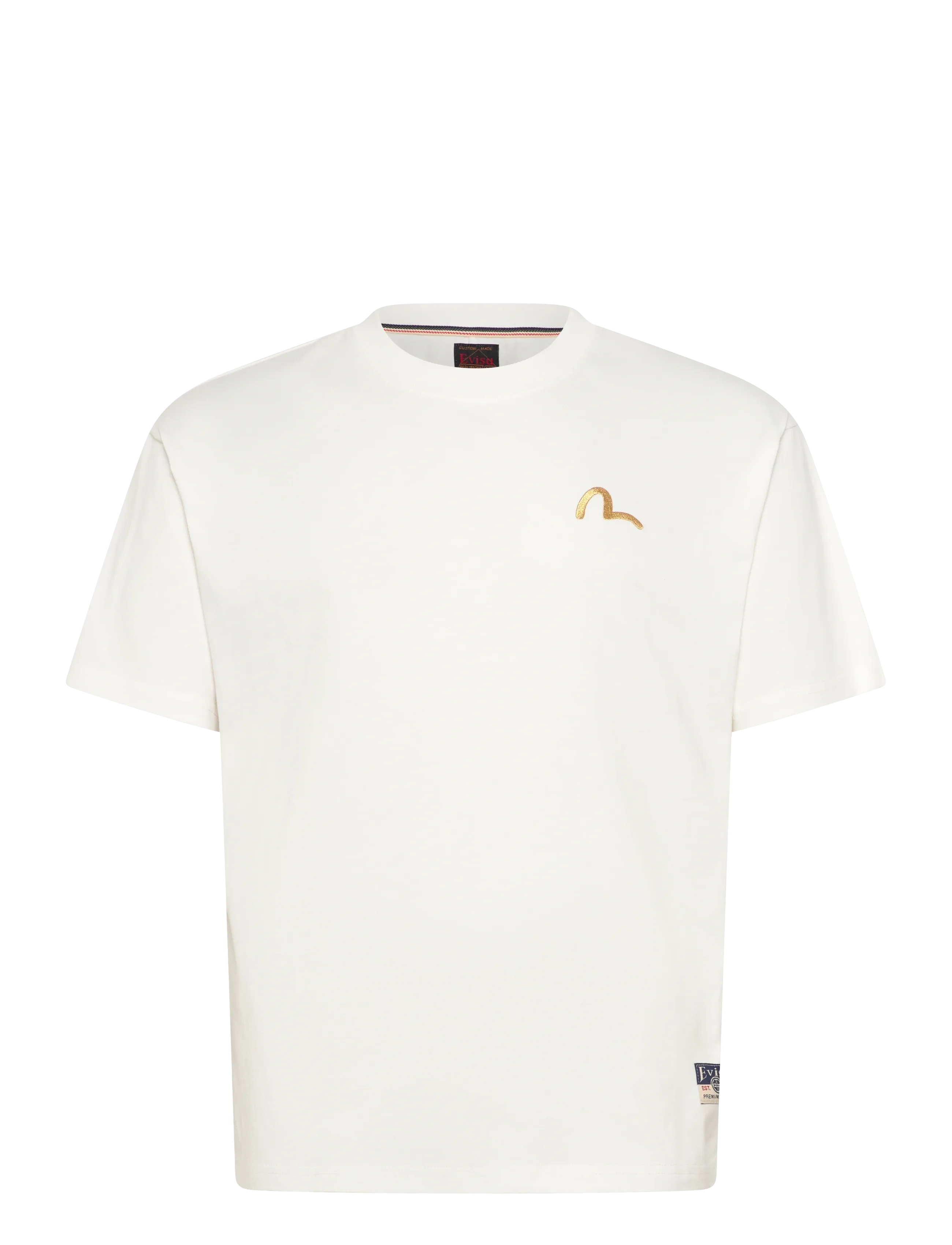 Evisu SEAGULL EMB. SS TEE - Vårgarderoben - OFF WHITE / cream