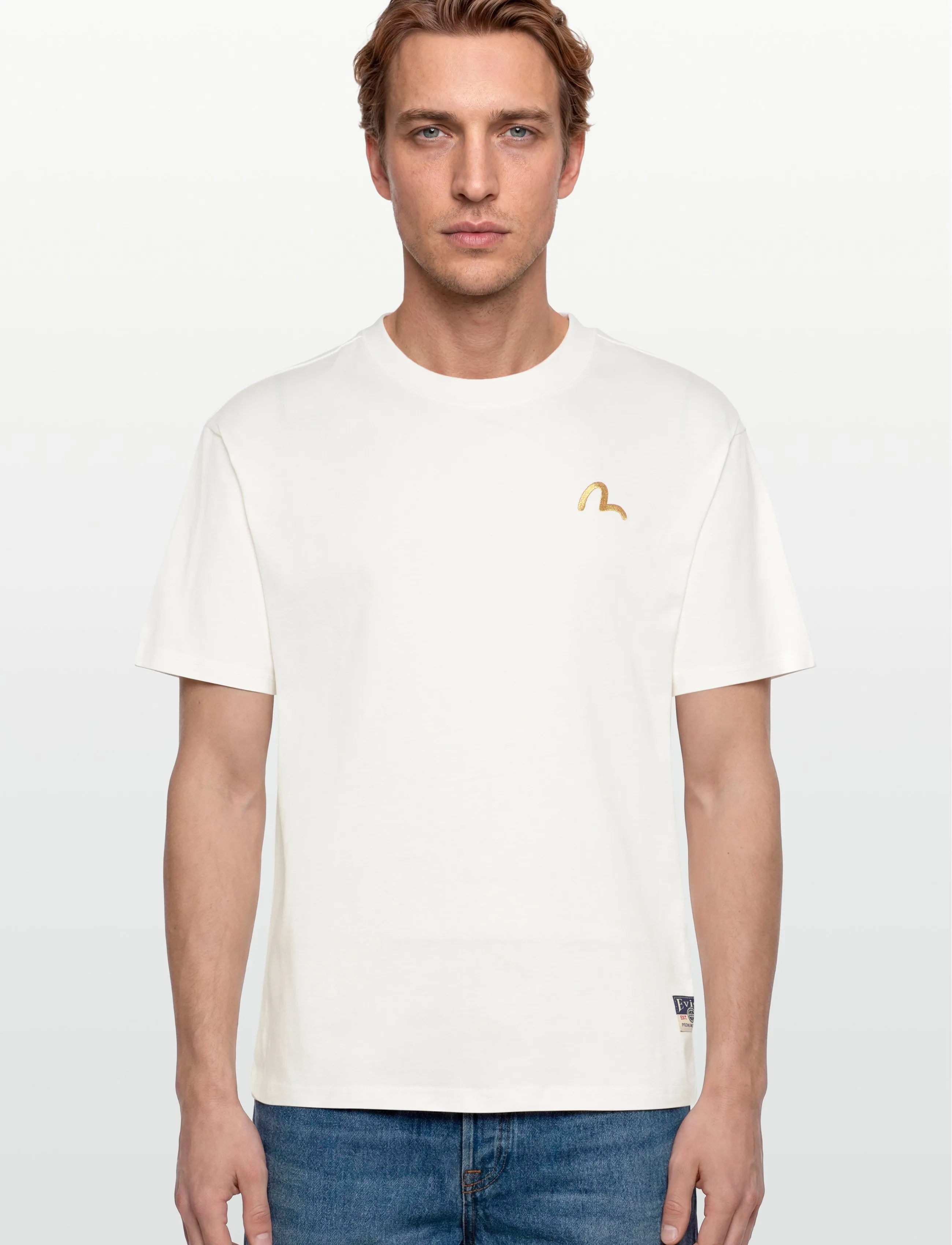 Evisu - SEAGULL EMB. SS TEE - kortærmede t-shirts - off white - 3
