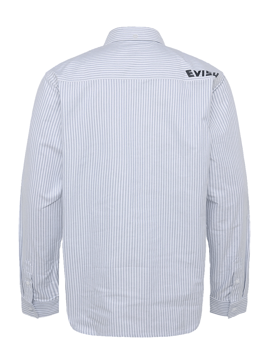 Evisu - HT, MULTI-POCKET LS STRIPED OXFORD SHIRT - gestreifte hemden - navy stripe - 1