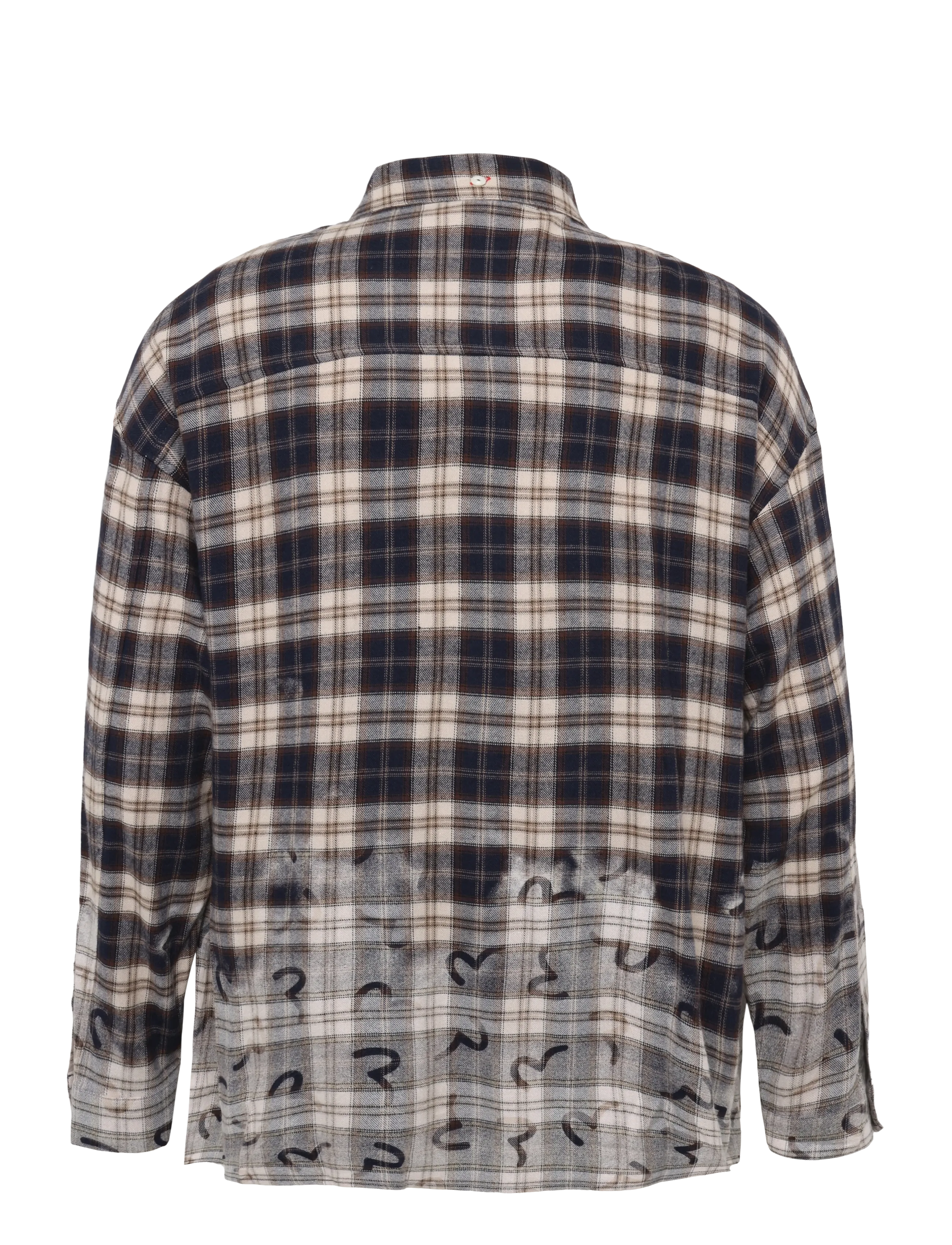 Evisu - HT, SEAGULL AOP LS CHECKED SHIRT - flanell-hemden - blue check - 1