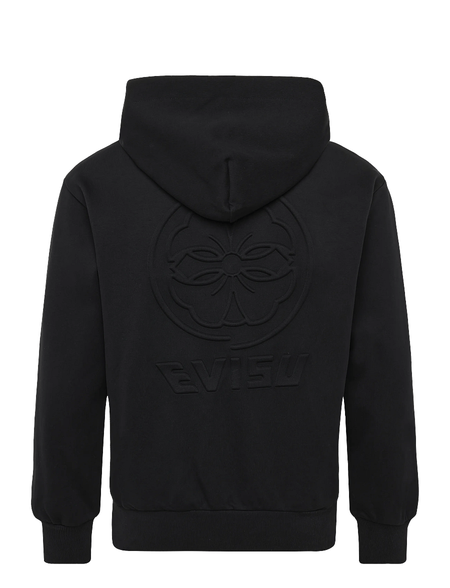Evisu - HT, EMBOSS LOGO ZIP-UP HOODIE - kapuzenpullover - black - 1