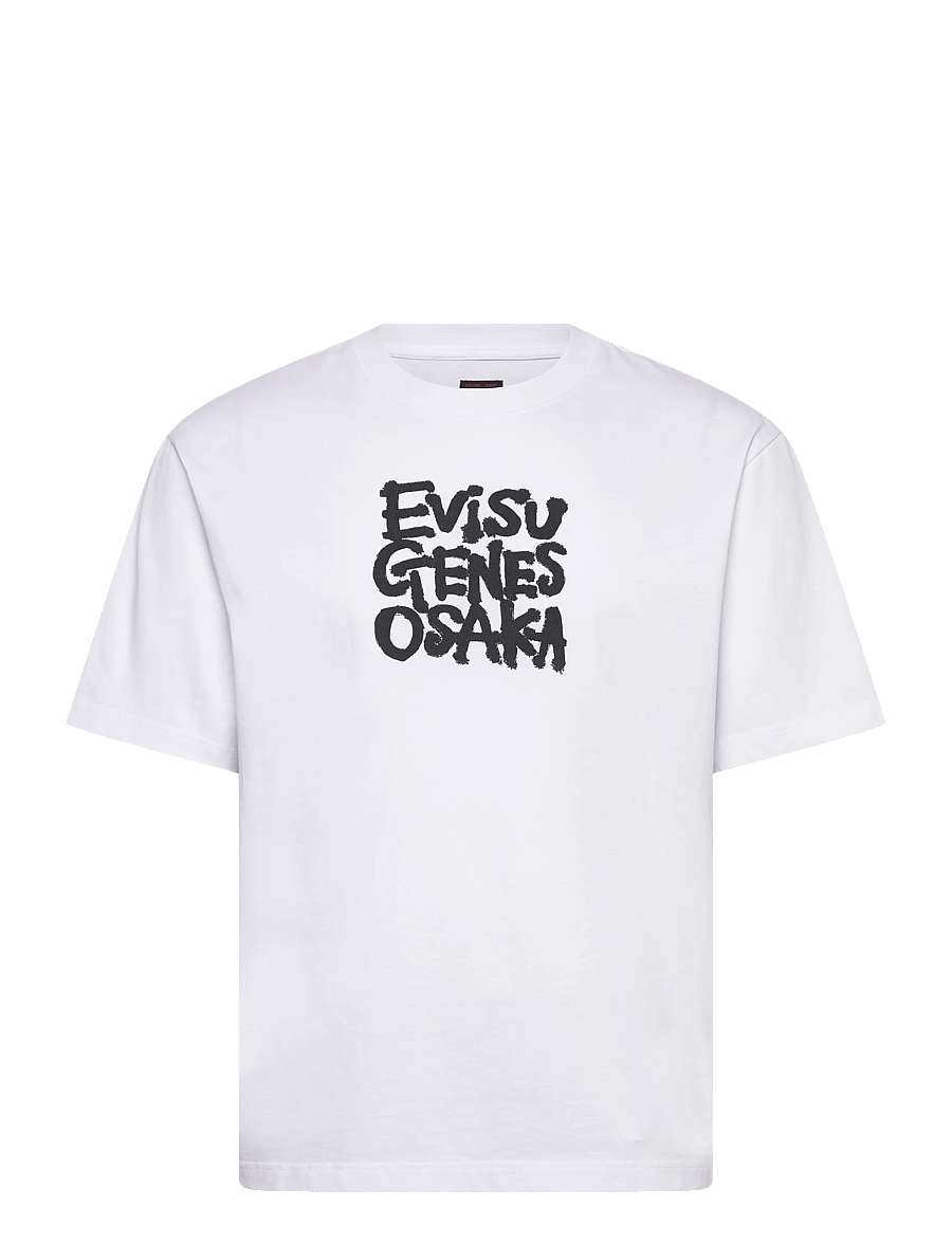 Evisu - VINTAGE BUTTERFLY S/S TEE - kurzärmelige t-shirts - white - 1