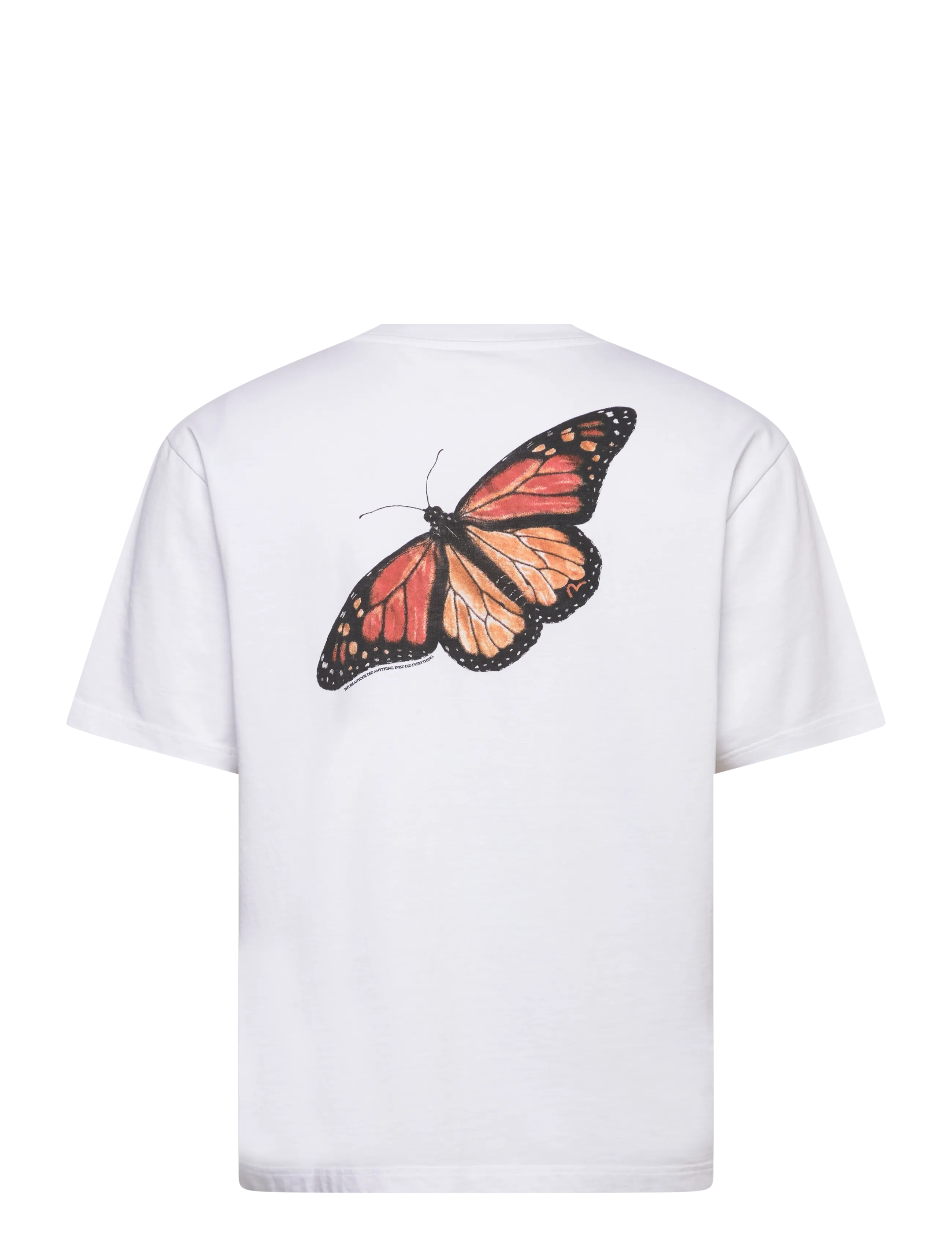 Evisu - VINTAGE BUTTERFLY S/S TEE - kortärmade t-shirts - white - 1