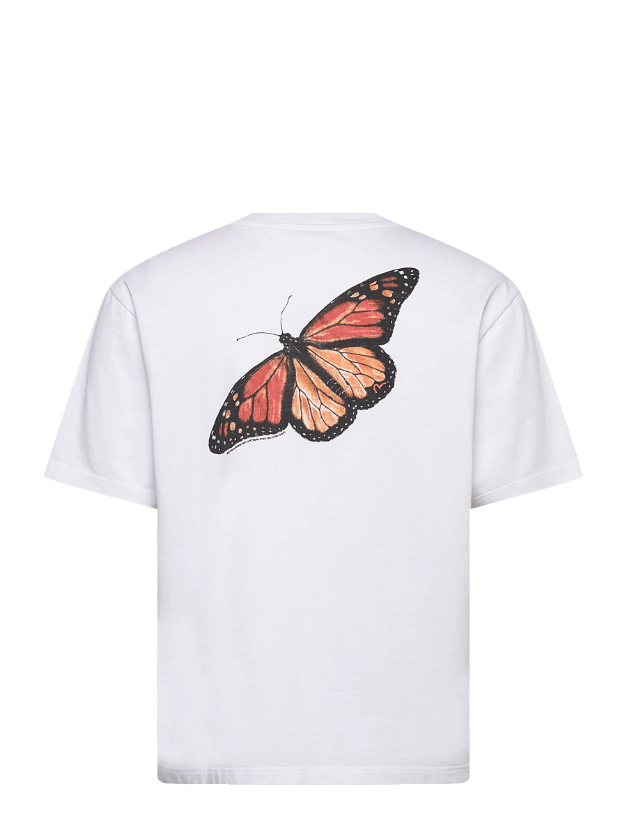 Evisu - VINTAGE BUTTERFLY S/S TEE - kurzärmelige t-shirts - white - 2