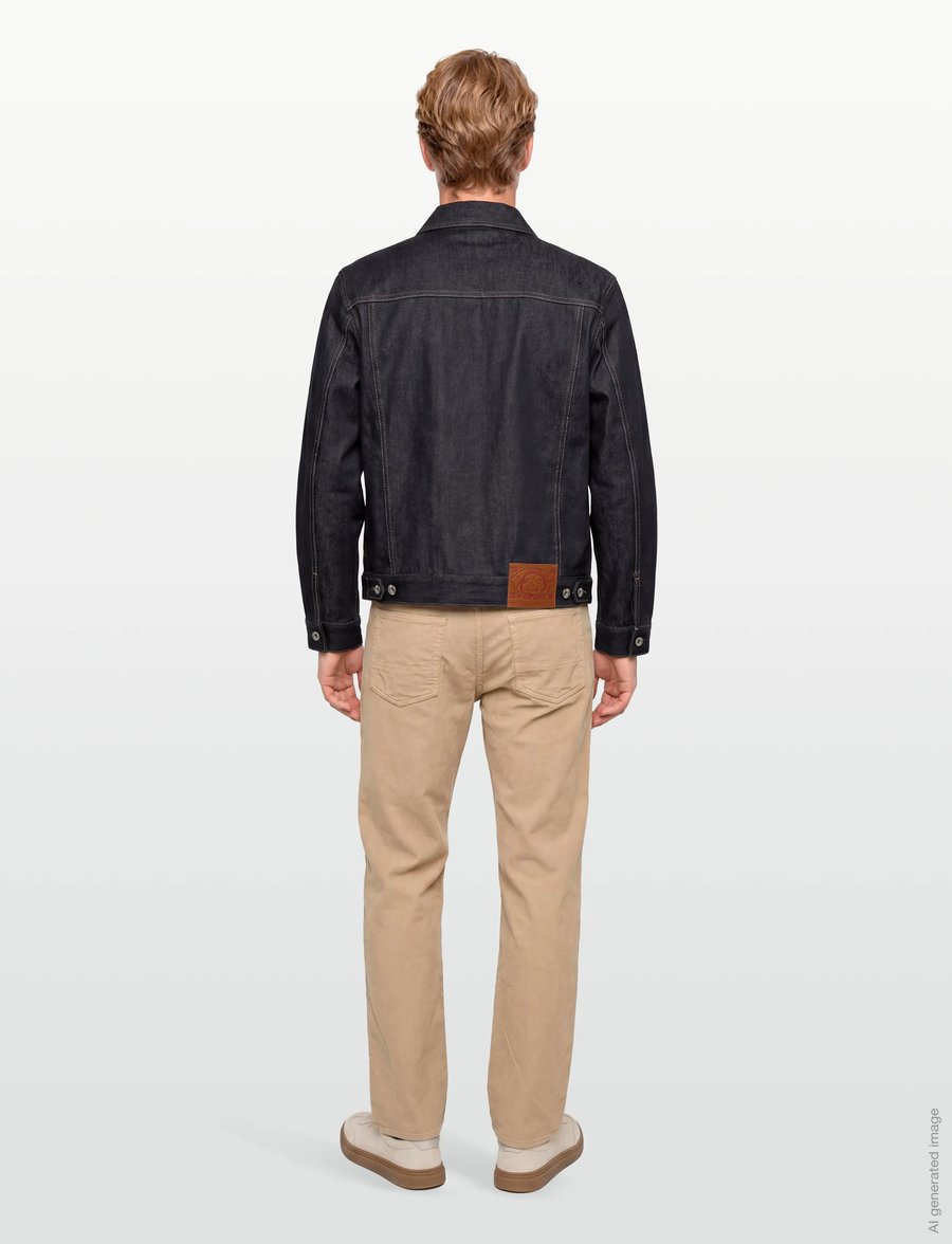 Evisu - ECRU SEAGULL PRINTED DENIM JACKET - ofodrade jeansjackor - raw indigo - 4
