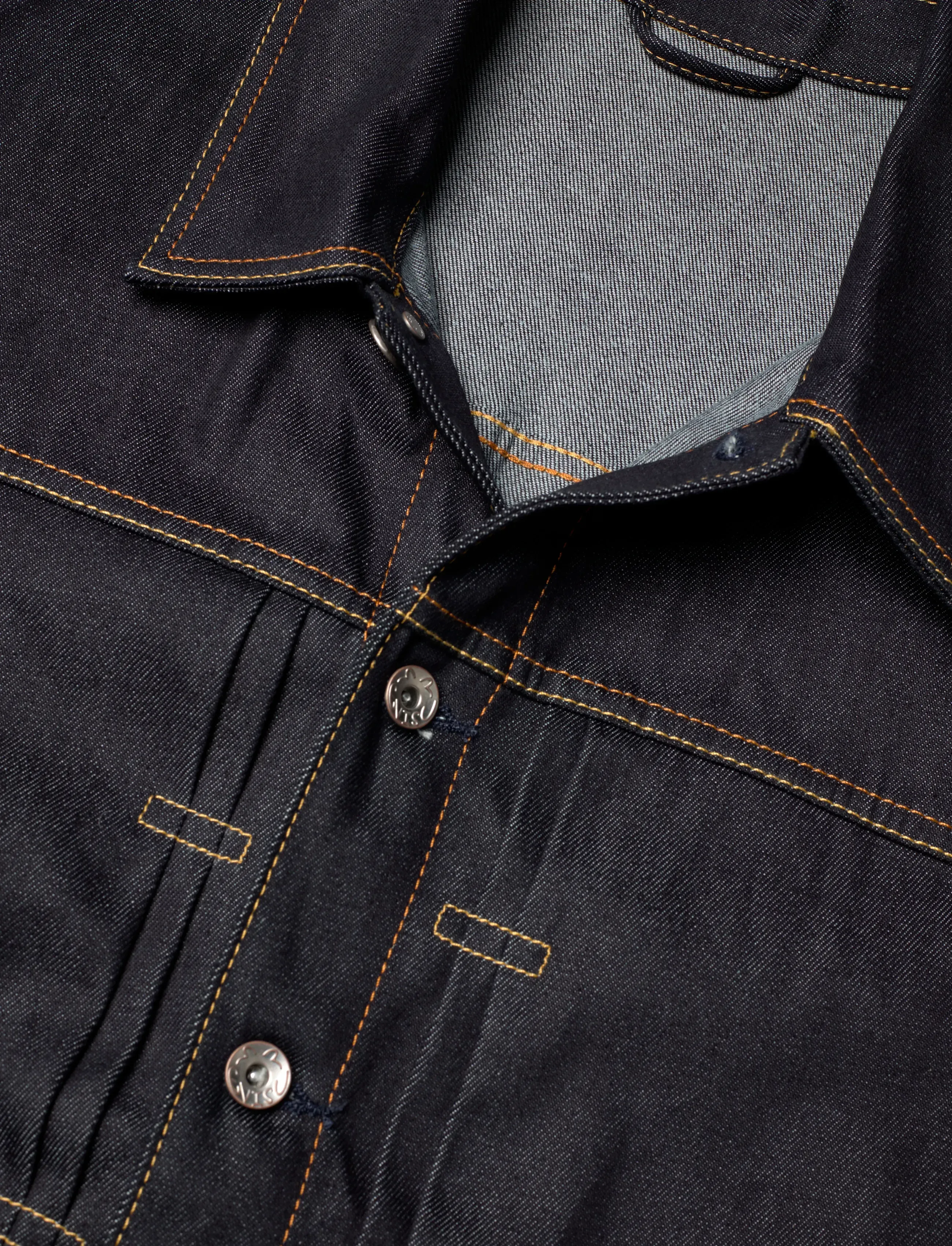 Evisu - ECRU SEAGULL PRINTED DENIM JACKET - ofodrade jeansjackor - raw indigo - 5