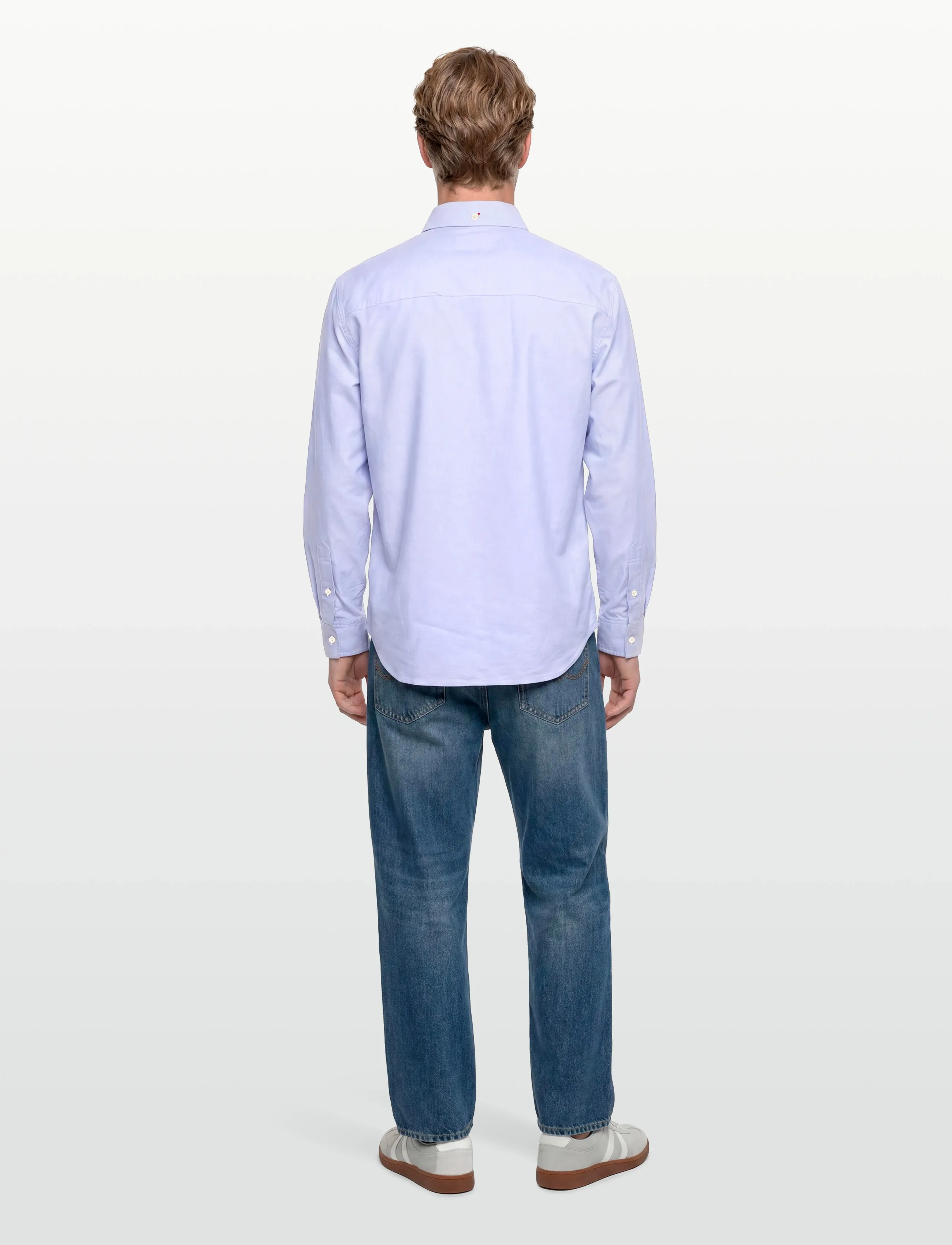 Evisu - LS OXFORD SHIRT W/ BLACK SEAGULL PRINT - oxford-skjortor - blue - 4