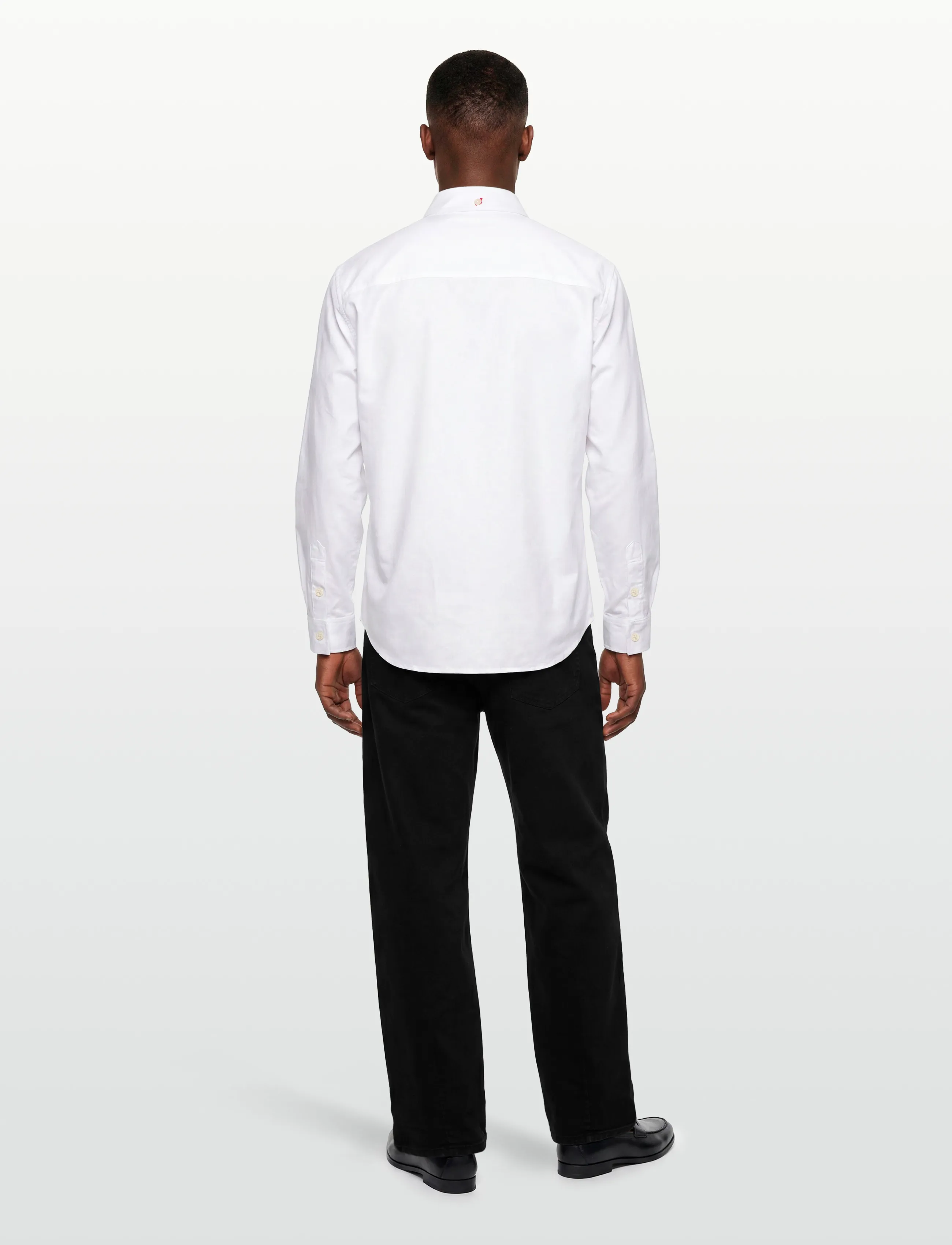 Evisu - LS OXFORD SHIRT W/ BLACK SEAGULL PRINT - oxford skjorter - white - 4