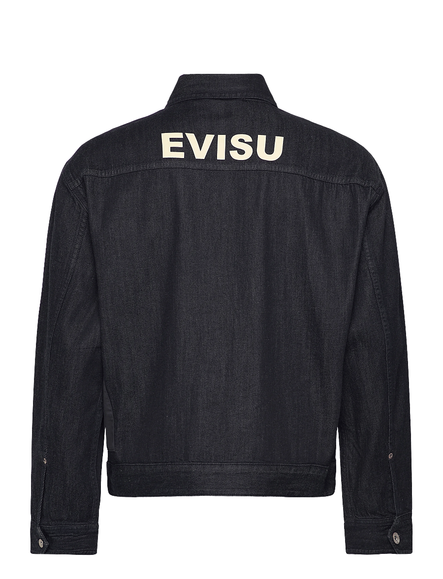Evisu - FABRIC BLOCKING DENIM JACKET - fodrade jeansjackor - rinse indigo - 1