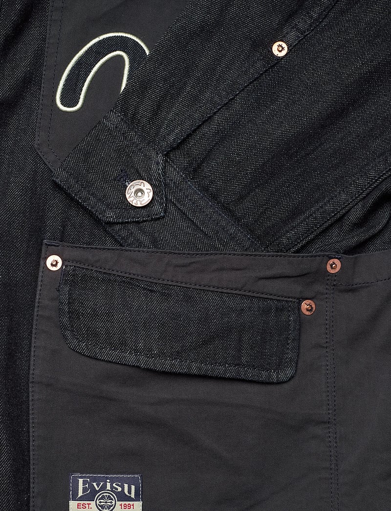 Evisu - FABRIC BLOCKING DENIM JACKET - forede denimjakker - rinse indigo - 3