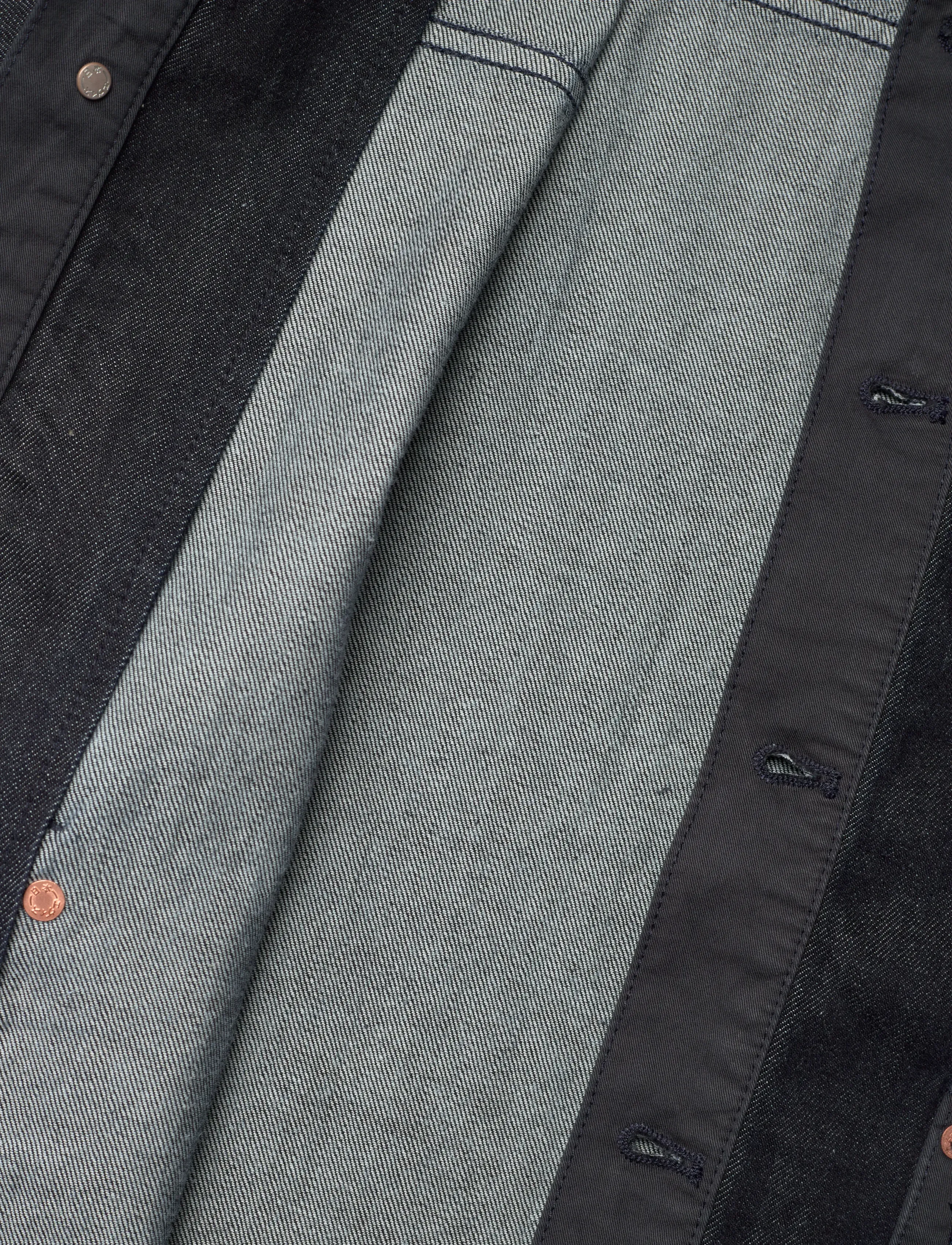 Evisu - FABRIC BLOCKING DENIM JACKET - fodrade jeansjackor - rinse indigo - 4