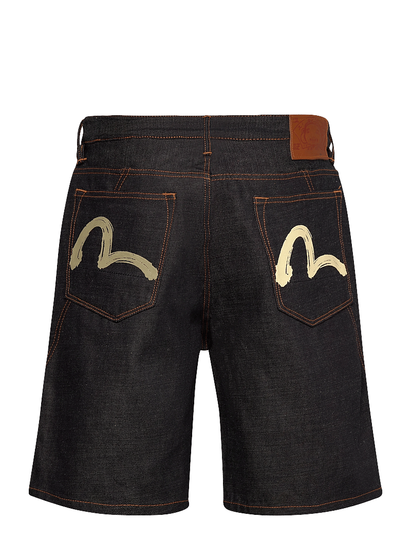 Evisu - SEAGULL PRINTED POCKET DENIM SHORTS - jorts - rinse indigo - 1