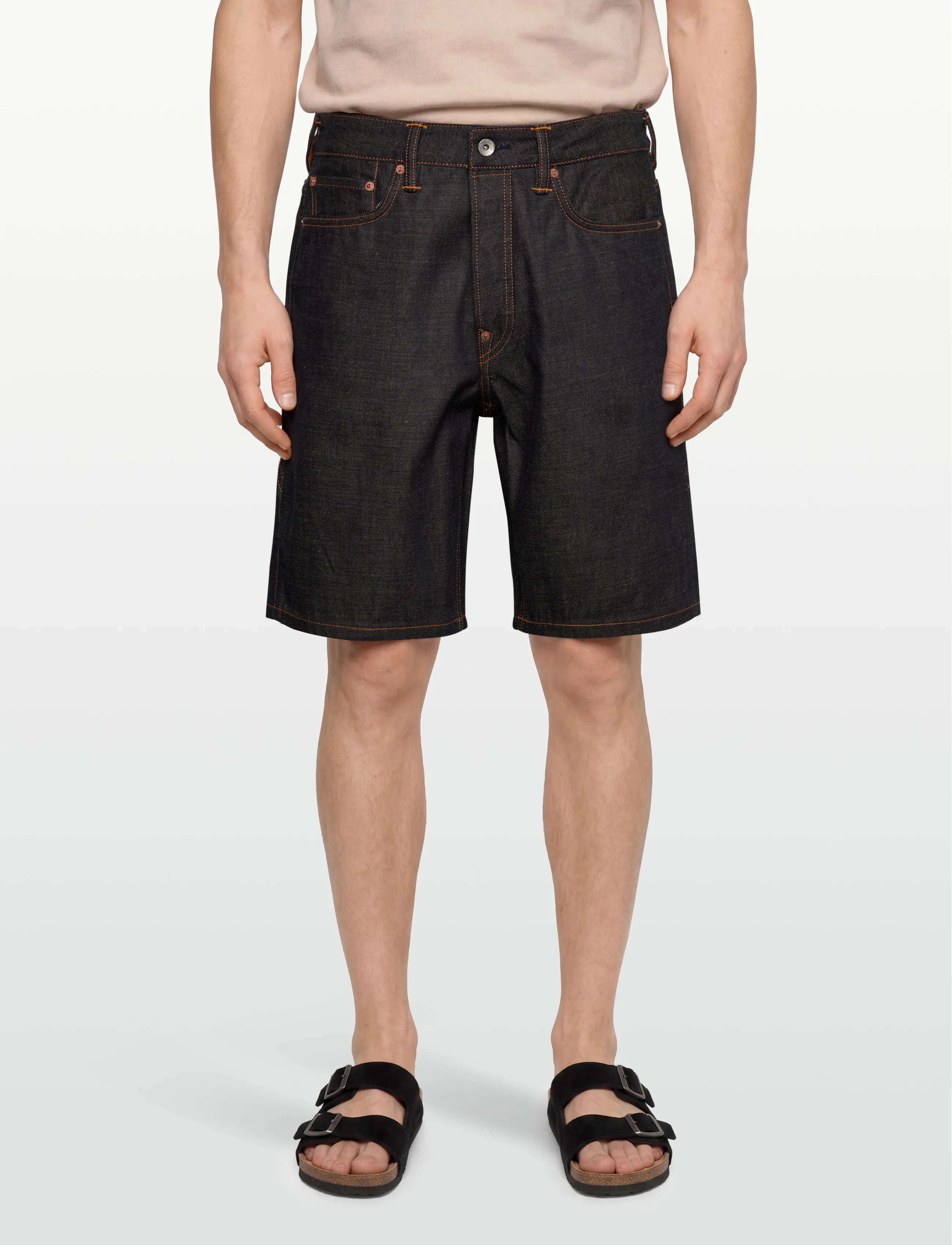 Evisu - SEAGULL PRINTED POCKET DENIM SHORTS - jorts - rinse indigo - 3