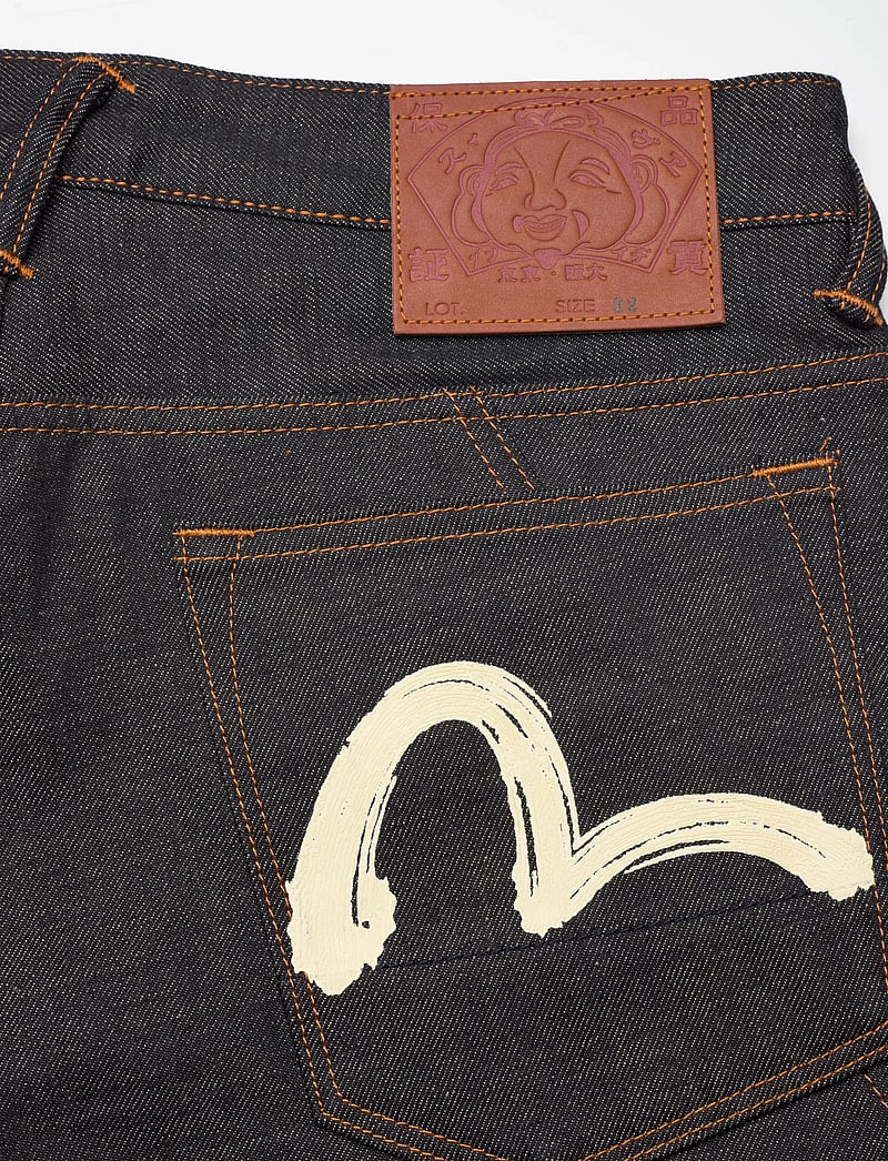 Evisu - SEAGULL PRINTED POCKET DENIM SHORTS - jorts - rinse indigo - 4