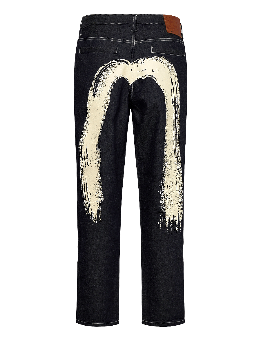 Evisu - HAND BRUSH PRINTED DAICOCK JEANS - rinse indigo - 2