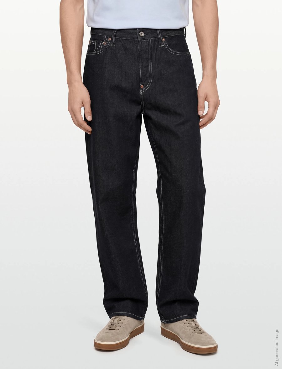 Evisu - HAND BRUSH PRINTED DAICOCK JEANS - rinse indigo - 3