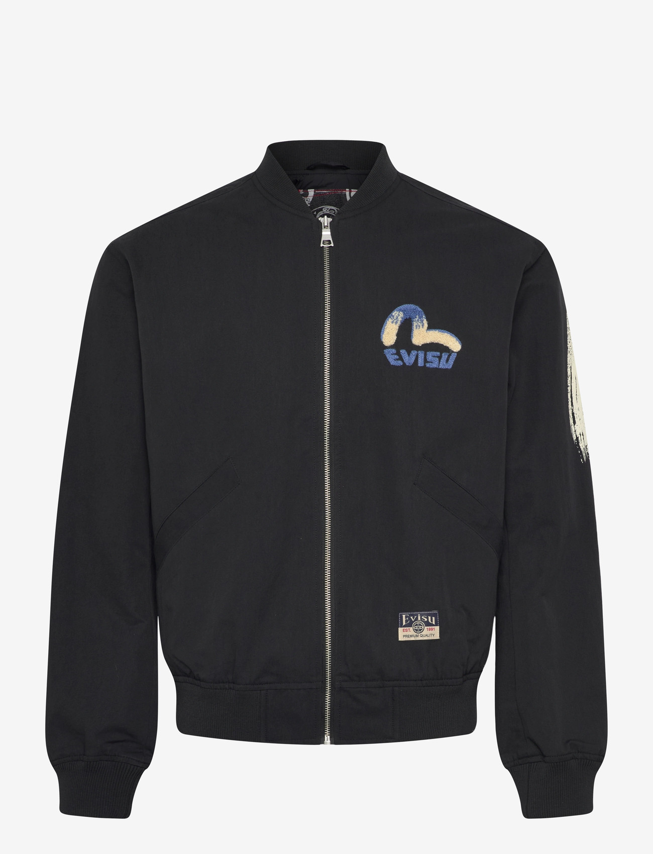 Evisu - BOMBER JACKET W/ DAICOCK PRINT - spring jackets - black - 0