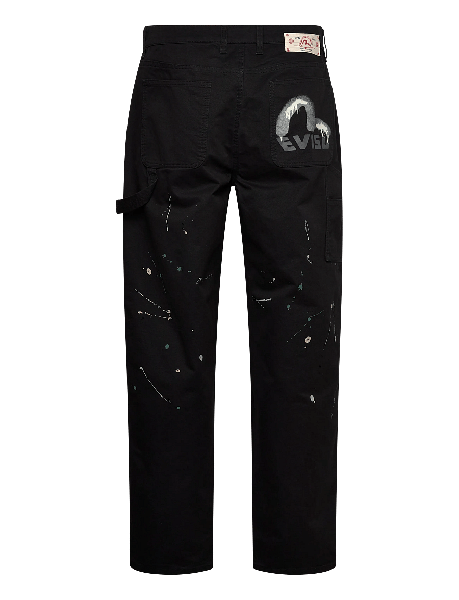 Evisu - SEAGULL PRINTED CHINO PANTS - chinos - black - 1