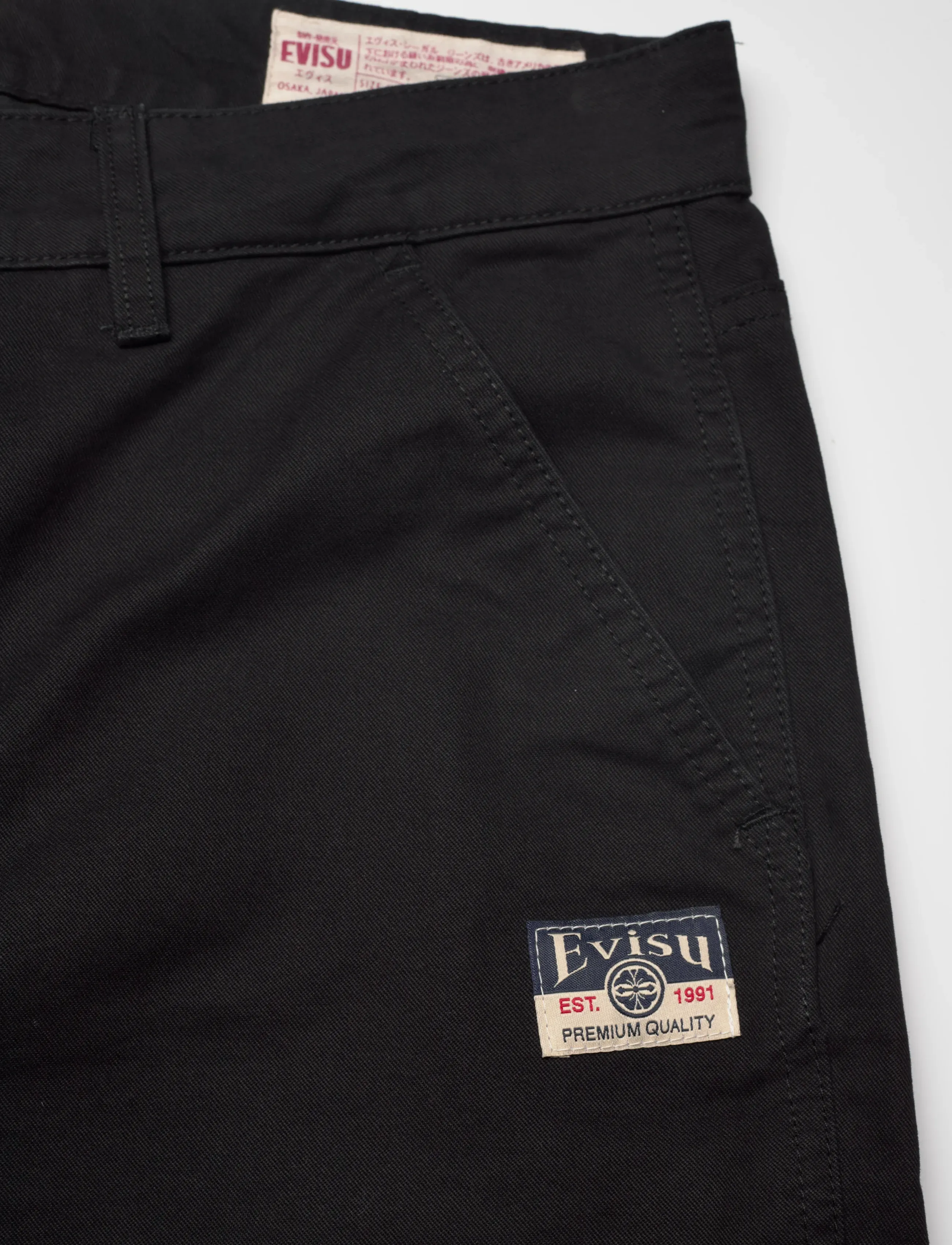 Evisu - SEAGULL PRINTED CHINO PANTS - chinos - black - 2